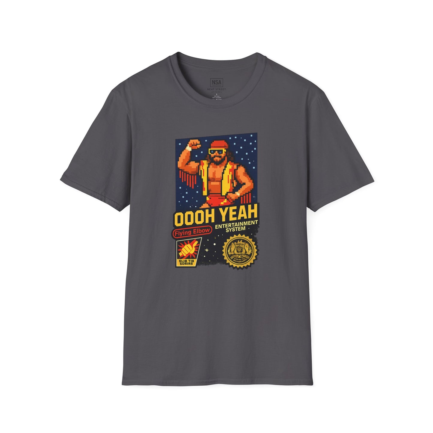 Retro Macho Man Pixel T-Shirt