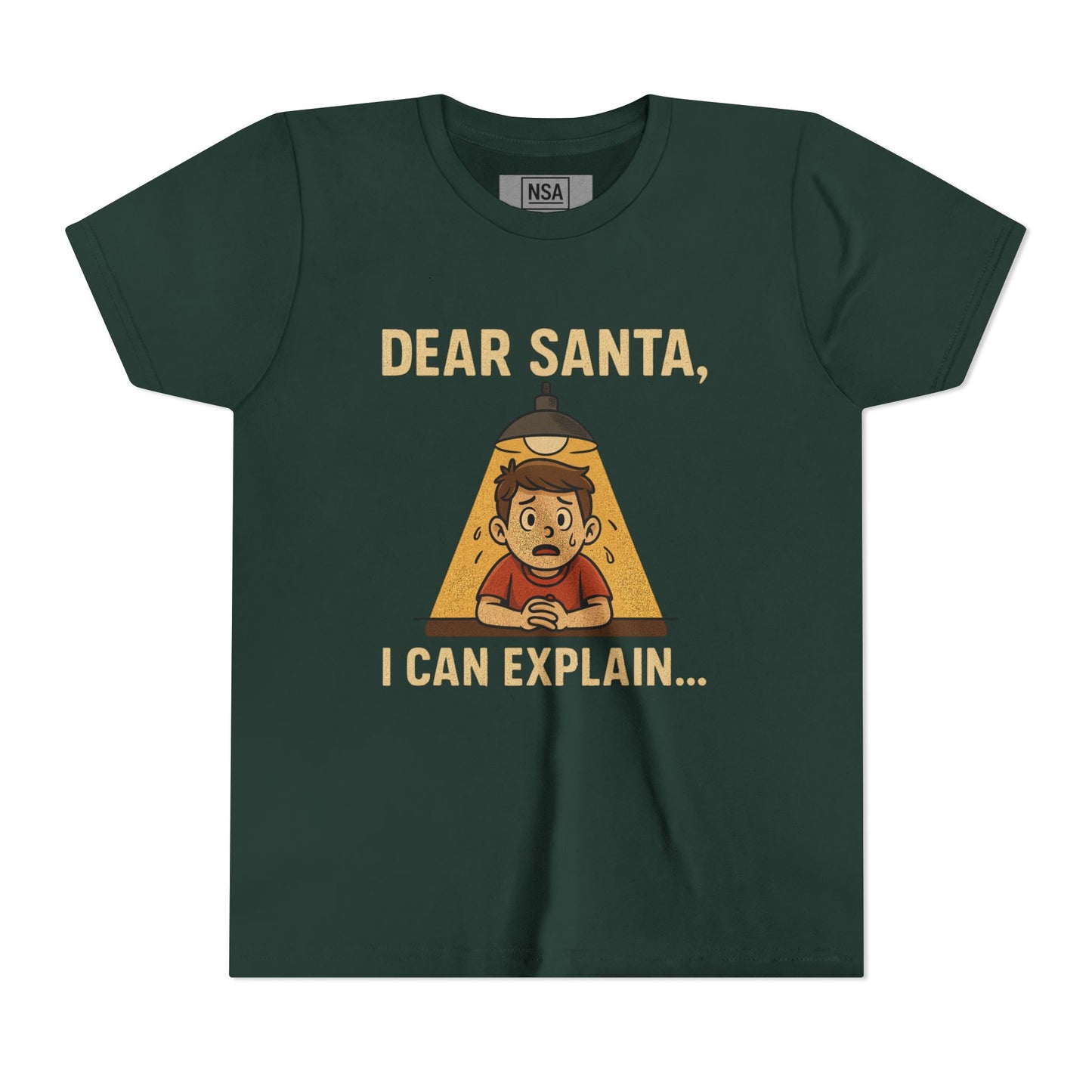 Youth Short Sleeve Tee - "Santa, I can Explain"