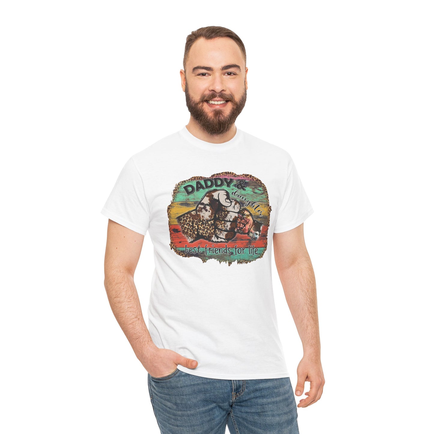 Rasta Retro Graphic Tee for Dads | Unisex Heavy Cotton T-Shirt