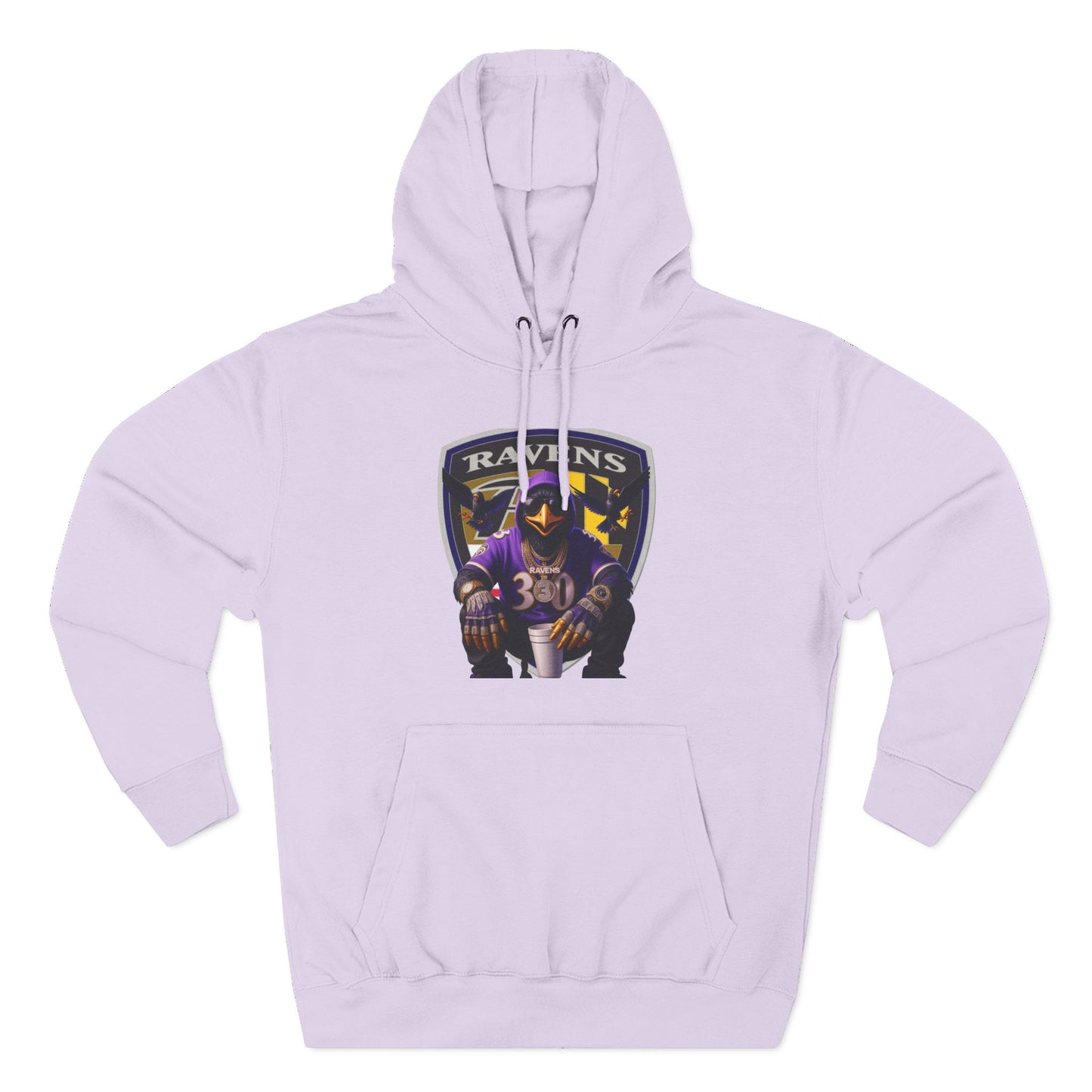 Ravens Three-Panel Fleece Hoodie