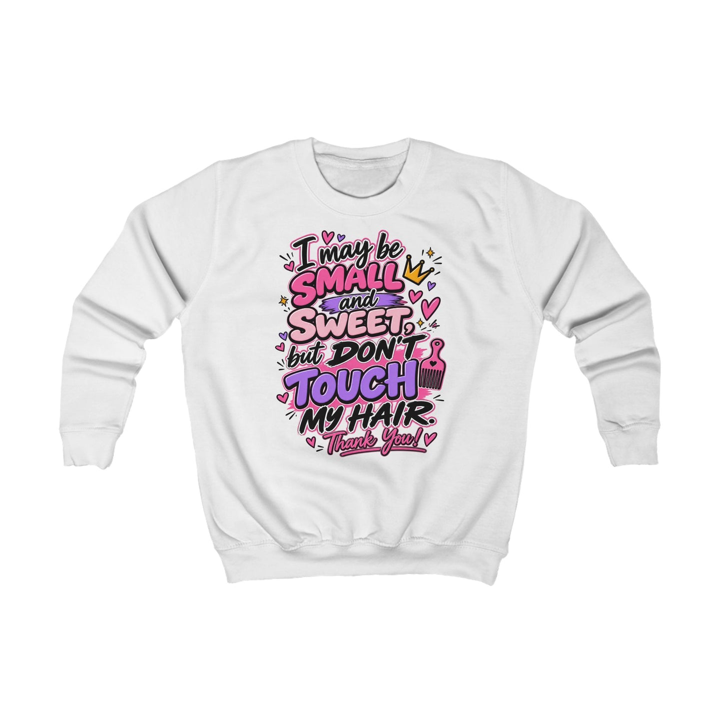 Kids “Don’t Touch My Hair” Graphic Pullover