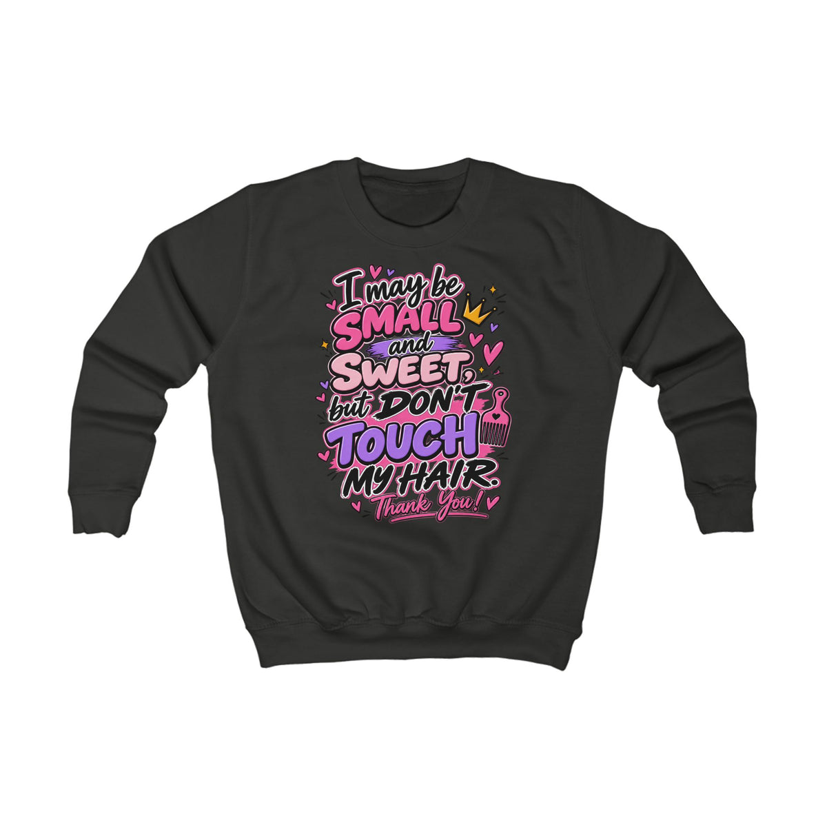 Kids “Don’t Touch My Hair” Graphic Pullover