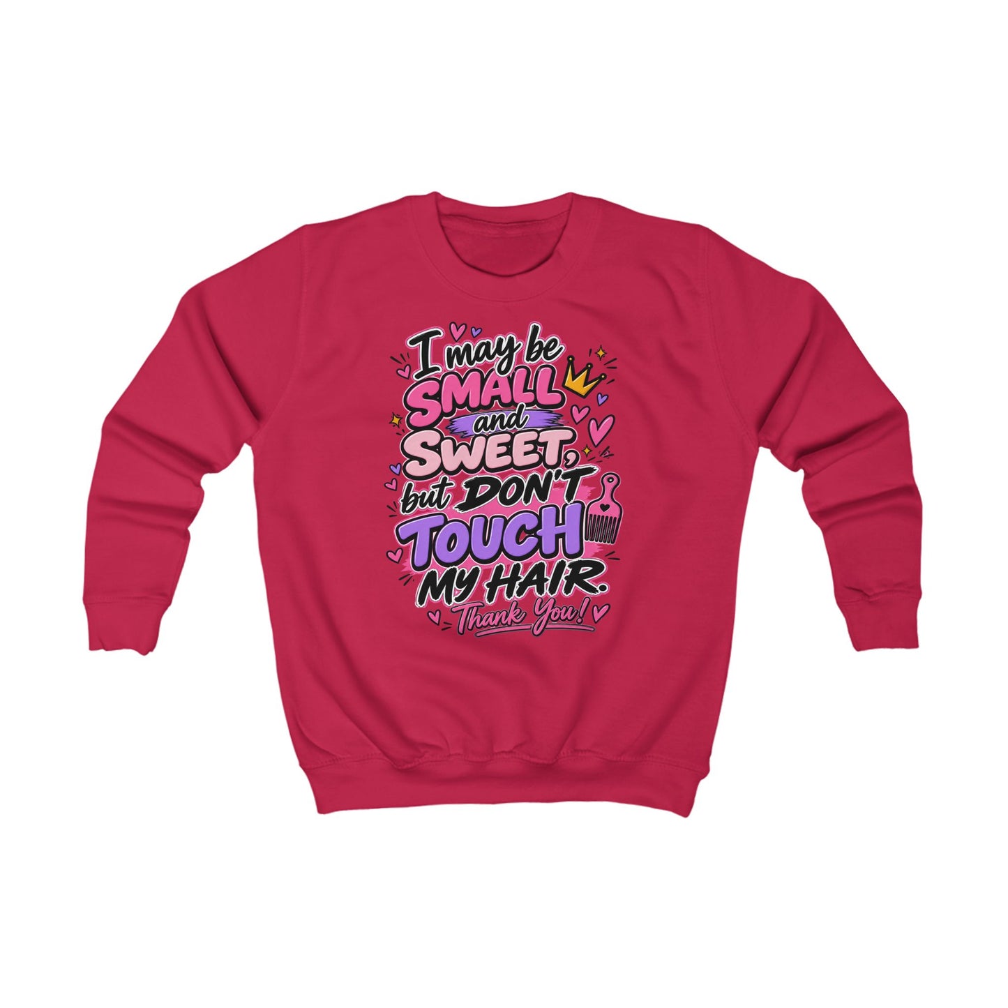 Kids “Don’t Touch My Hair” Graphic Pullover