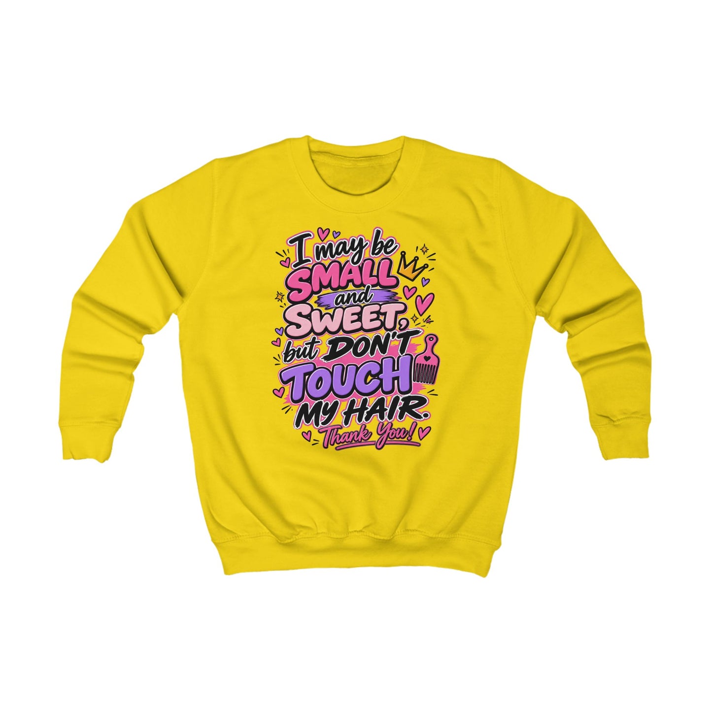 Kids “Don’t Touch My Hair” Graphic Pullover