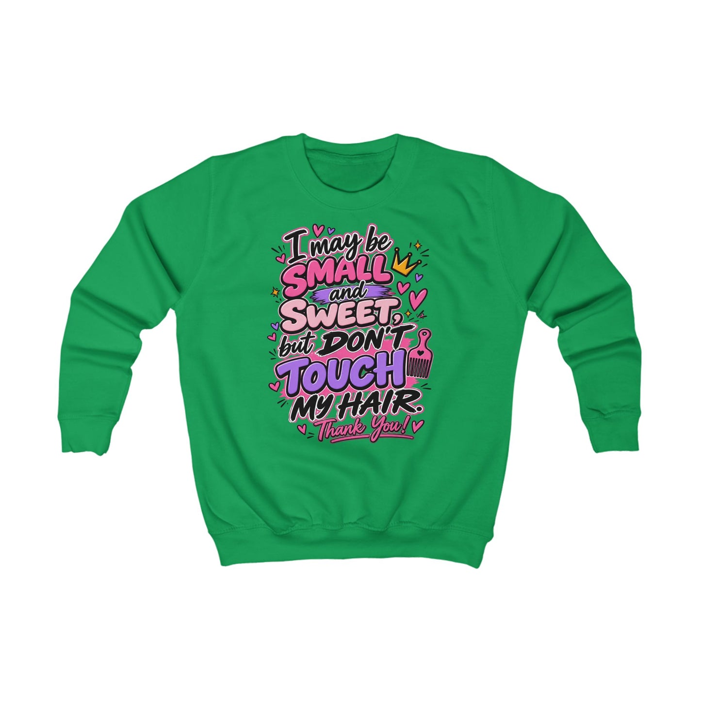 Kids “Don’t Touch My Hair” Graphic Pullover