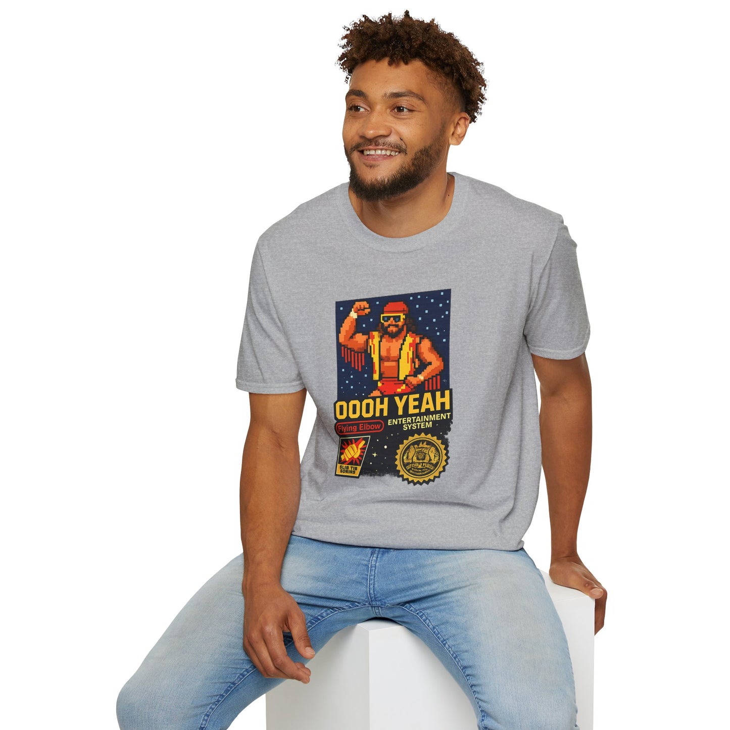 Retro Macho Man Pixel T-Shirt
