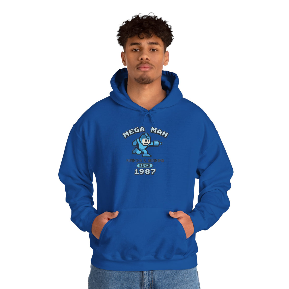 Mega Man 1987 Hoodie - Retro Gaming Pullover