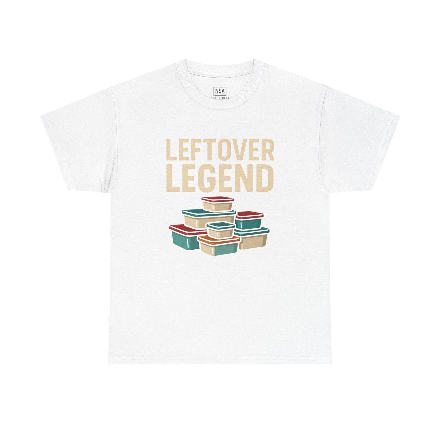 Leftover Legend Unisex Heavy Cotton Tee - Fun Foodie Shirt, Perfect for Meal Prep Lovers, Great Gift for Foodies, Casual Wear, Kitchen Humor