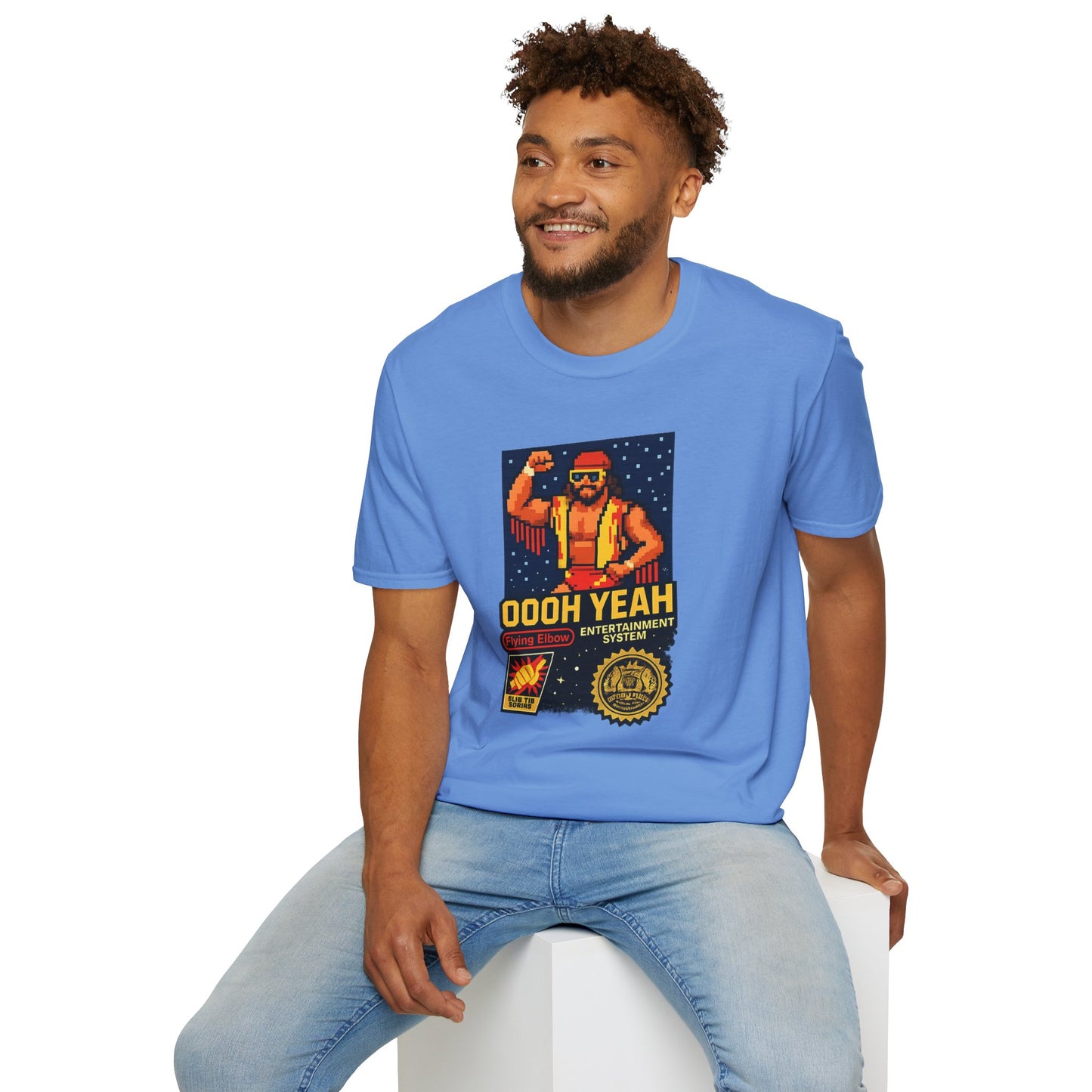 Retro Macho Man Pixel T-Shirt