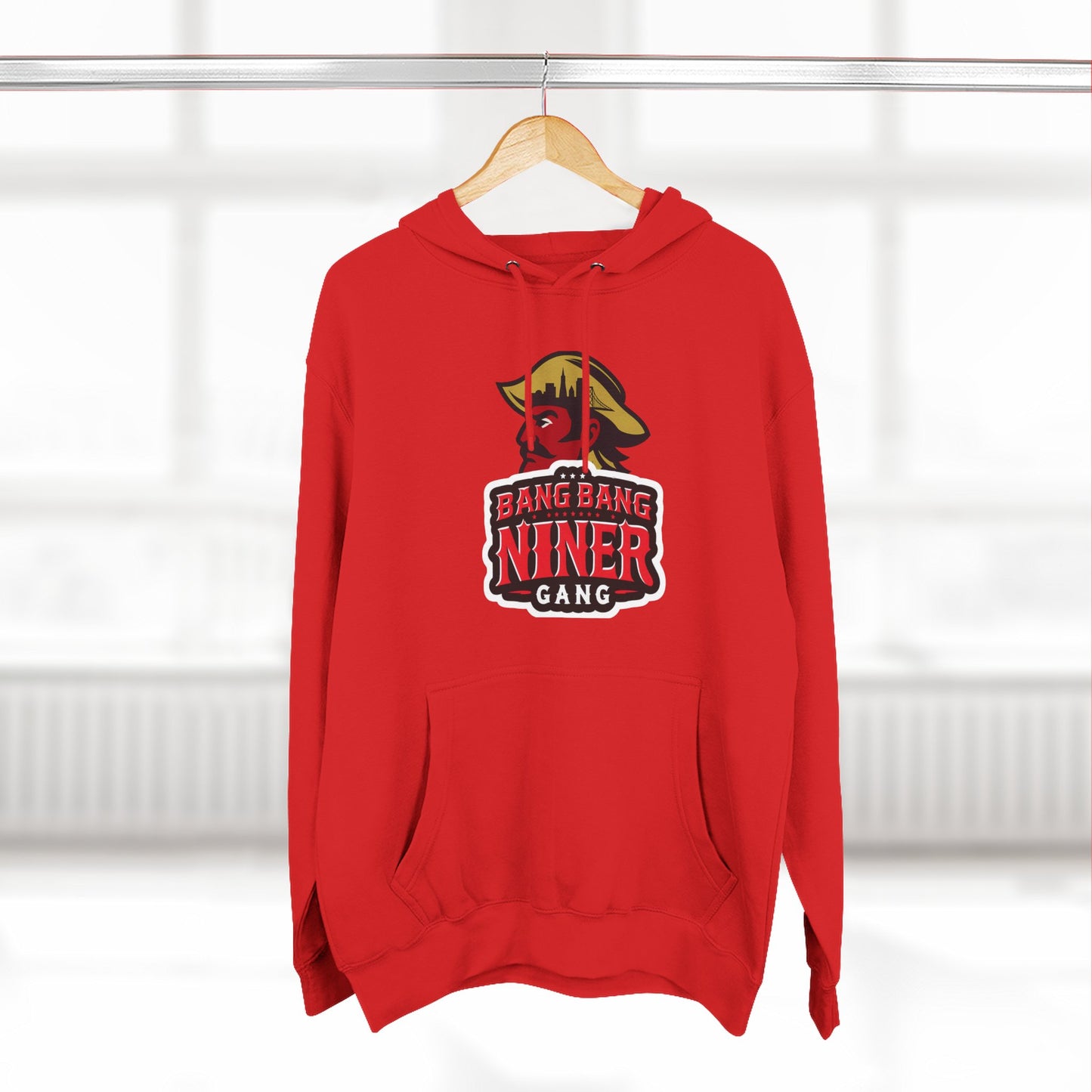 Niner Gang Logo Hoodie — 'Bang Bang Niner' Fleece Pullover
