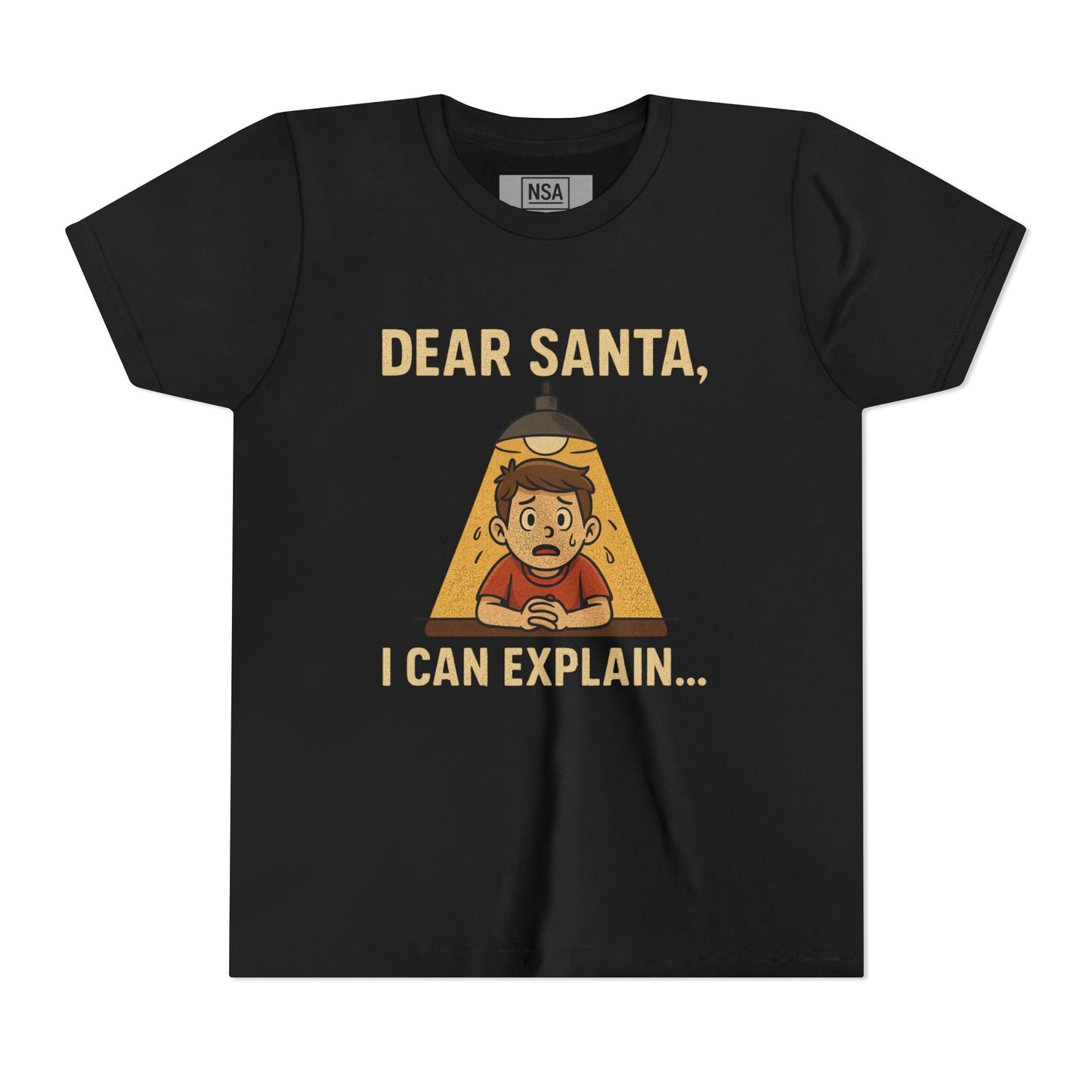 Youth Short Sleeve Tee - "Santa, I can Explain"