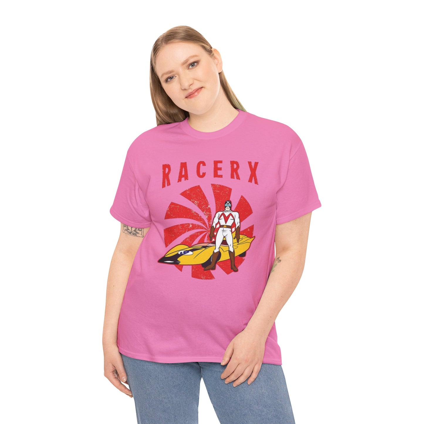 Retro Racerx Unisex Heavy Cotton Tee - Vintage Style Shirt