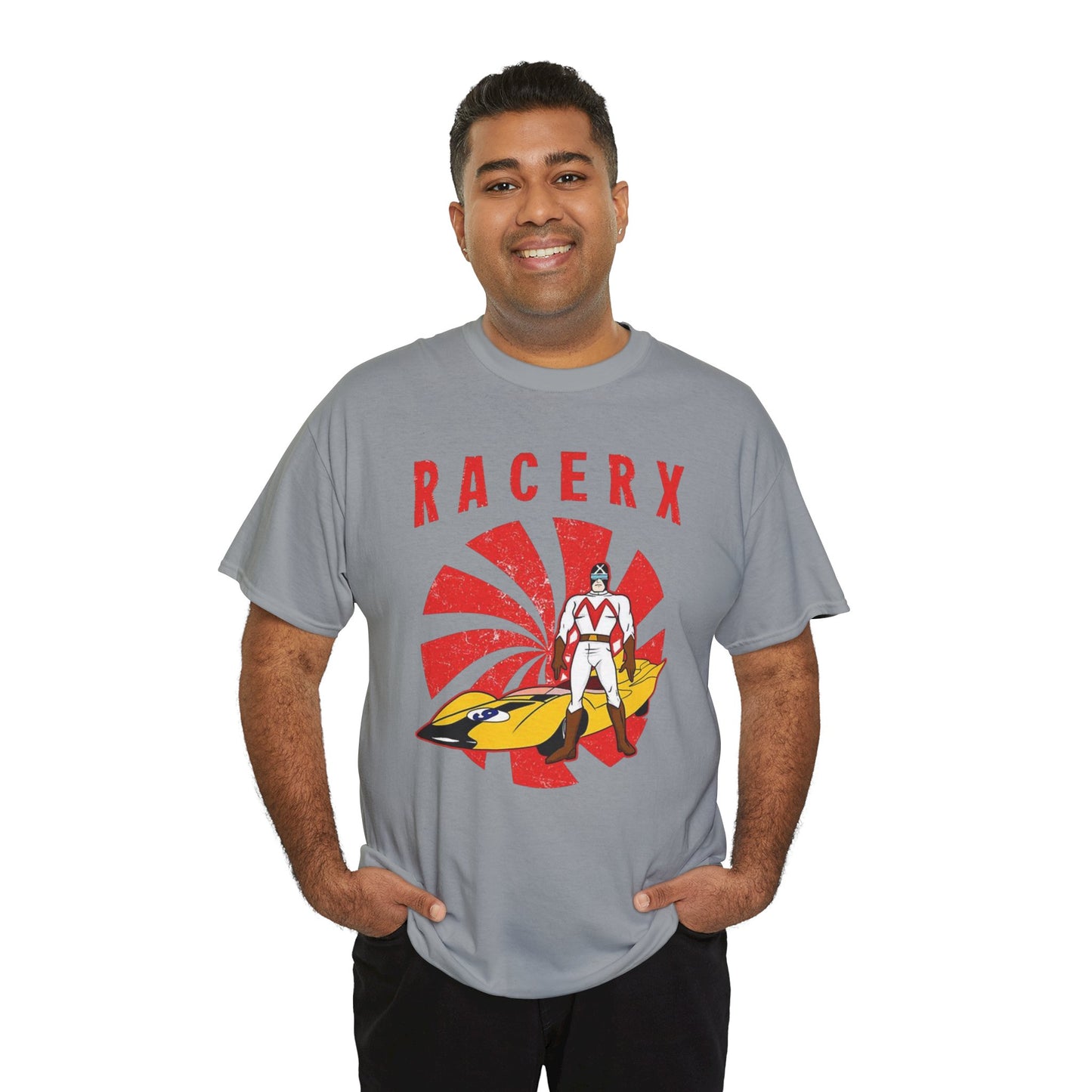 Retro Racerx Unisex Heavy Cotton Tee - Vintage Style Shirt