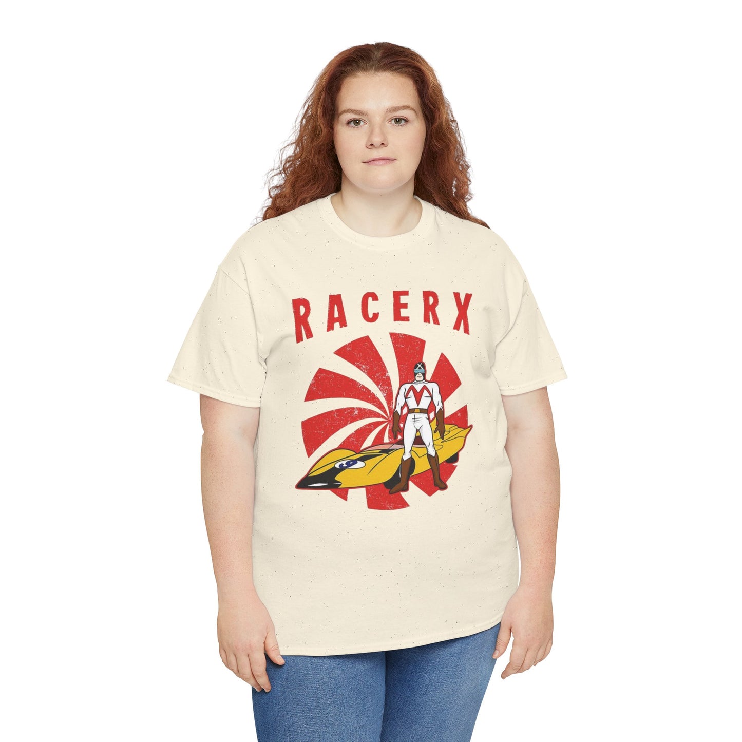 Retro Racerx Unisex Heavy Cotton Tee - Vintage Style Shirt