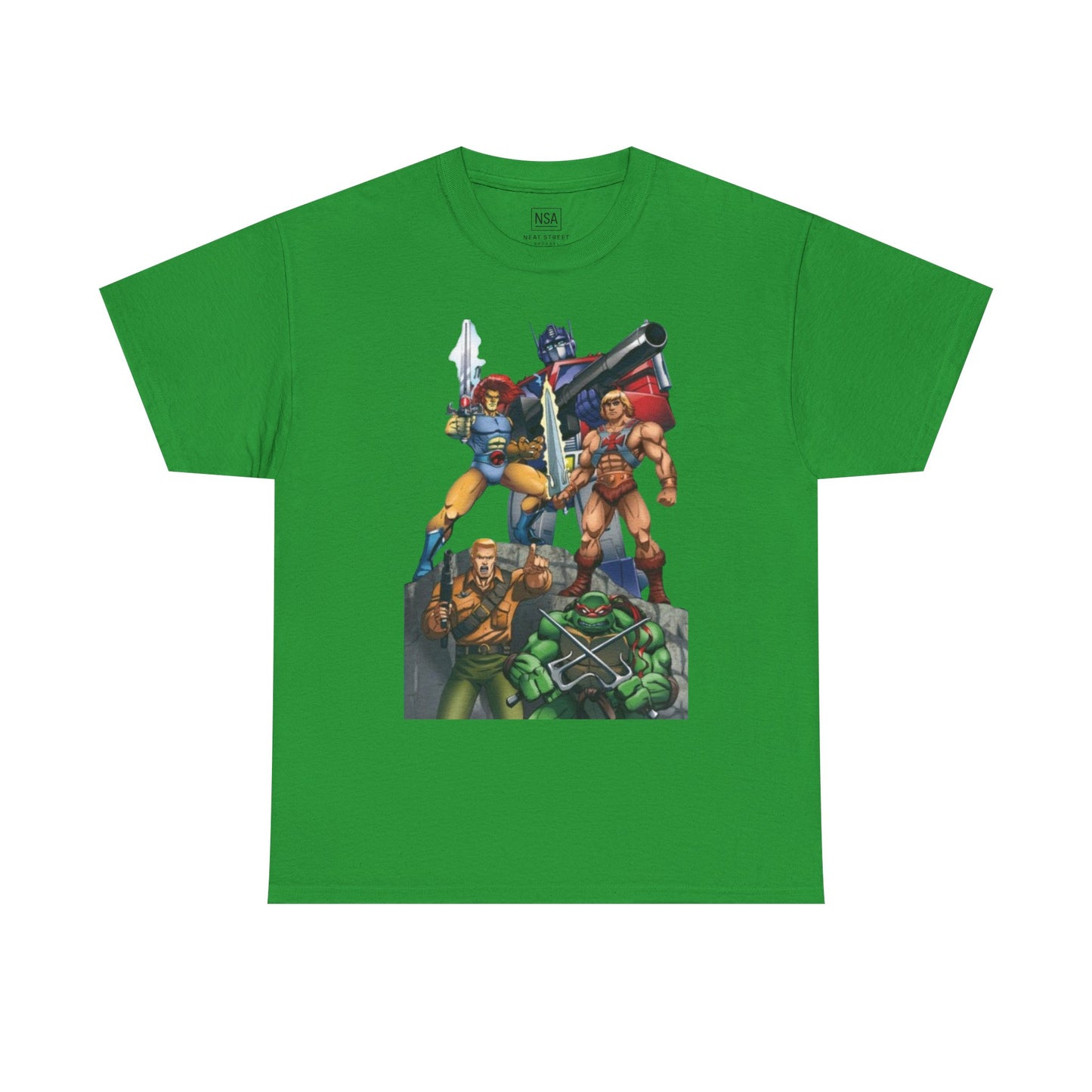 Vintage 80s Action Heroes Unisex Heavy Cotton Tee