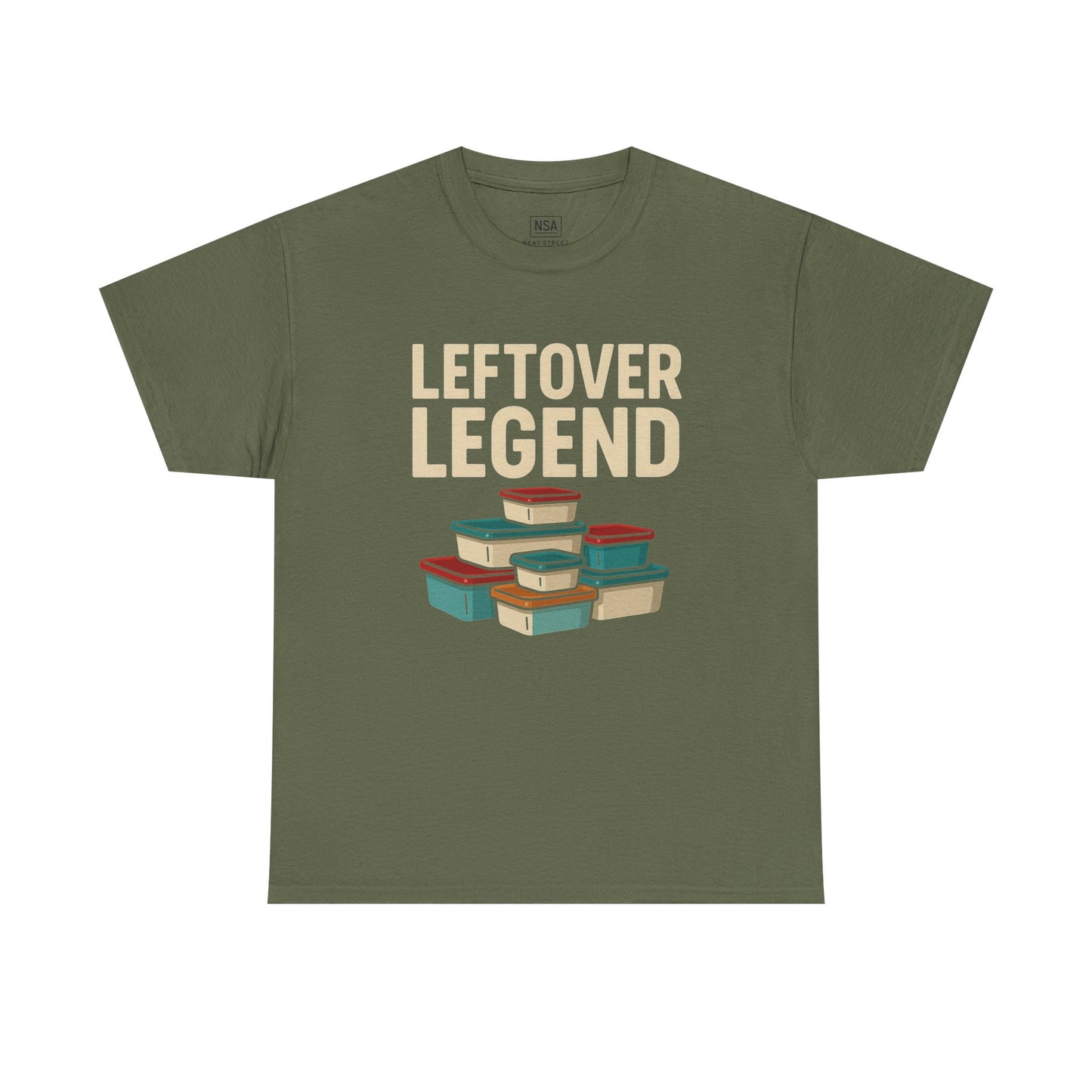Leftover Legend Unisex Heavy Cotton Tee - Fun Foodie Shirt, Perfect for Meal Prep Lovers, Great Gift for Foodies, Casual Wear, Kitchen Humor