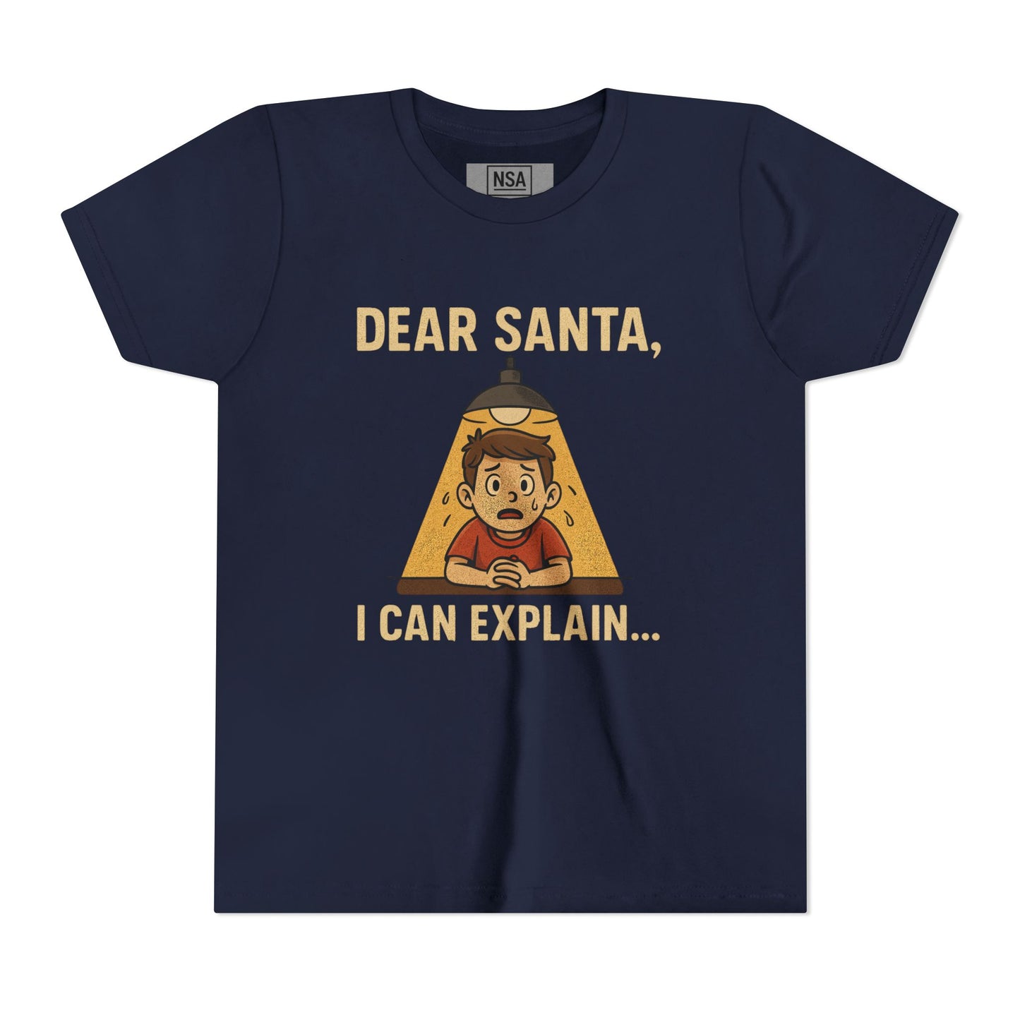 Youth Short Sleeve Tee - "Santa, I can Explain"
