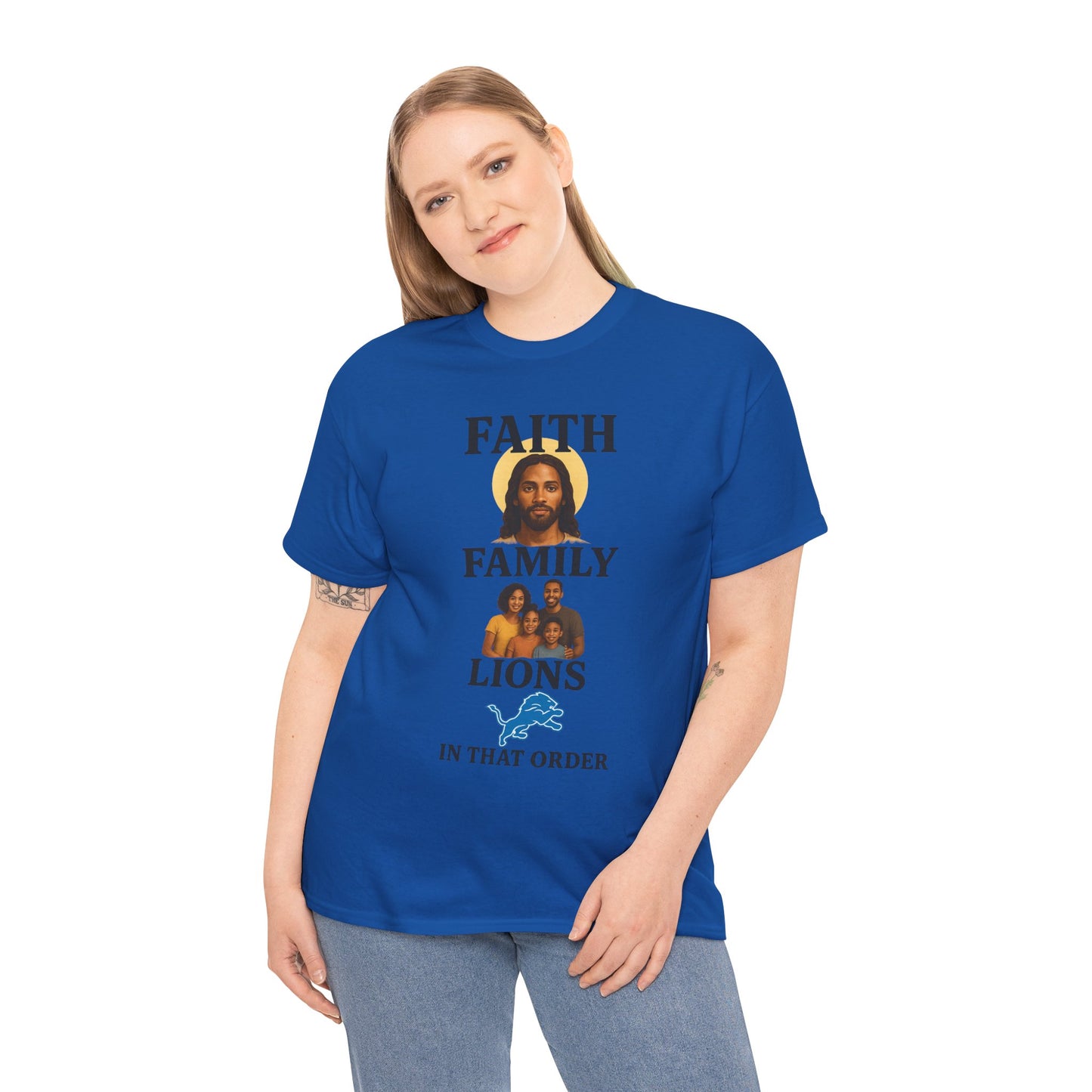 Faith Family Lions Unisex Heavy Cotton Tee