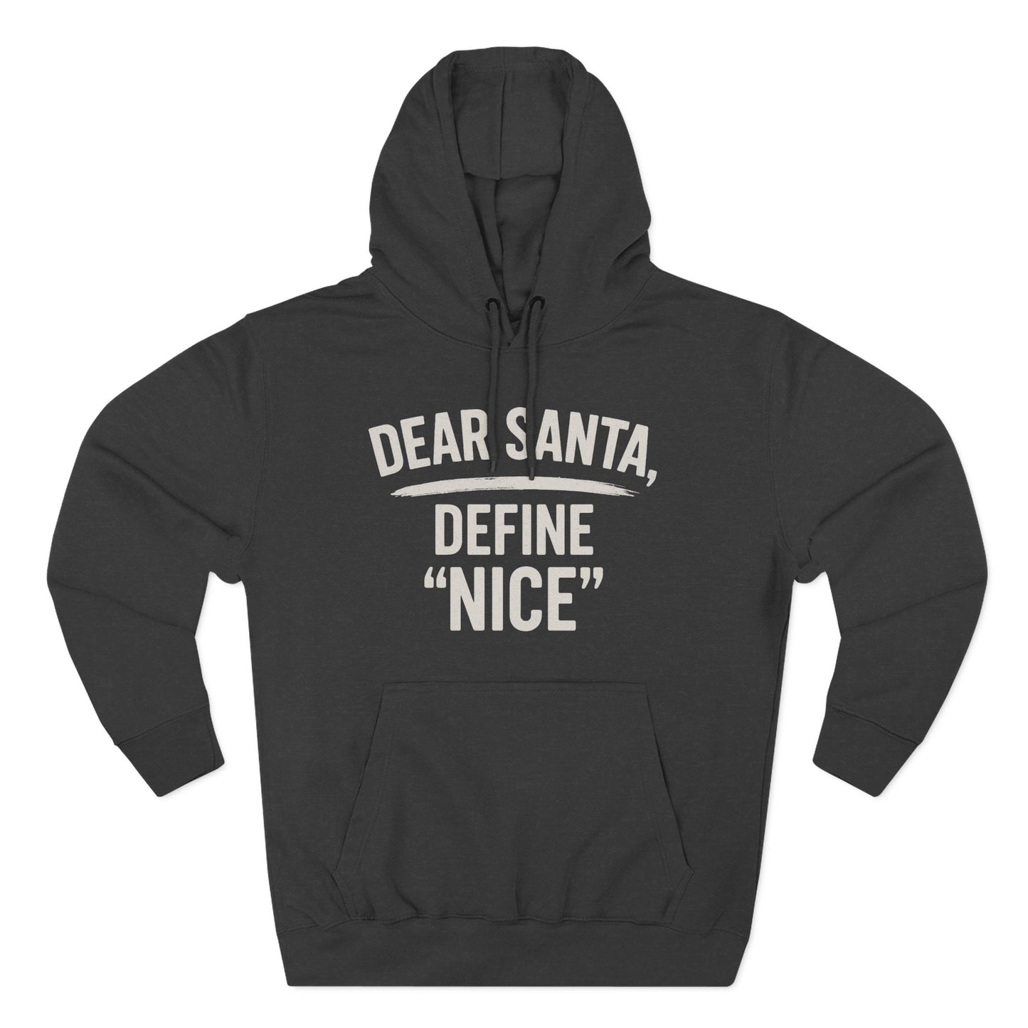 Holiday Humor Fleece Hoodie - 'Dear Santa, Define Nice