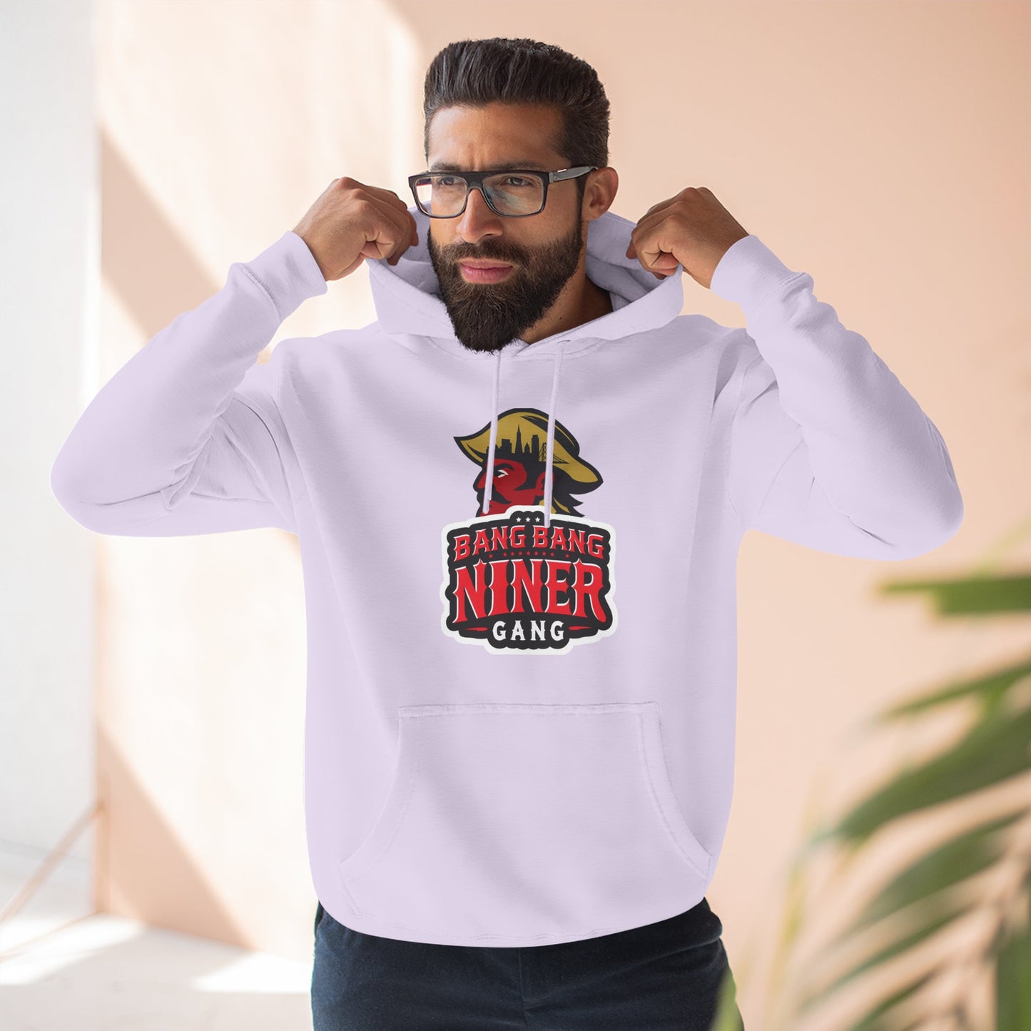 Niner Gang Logo Hoodie — 'Bang Bang Niner' Fleece Pullover