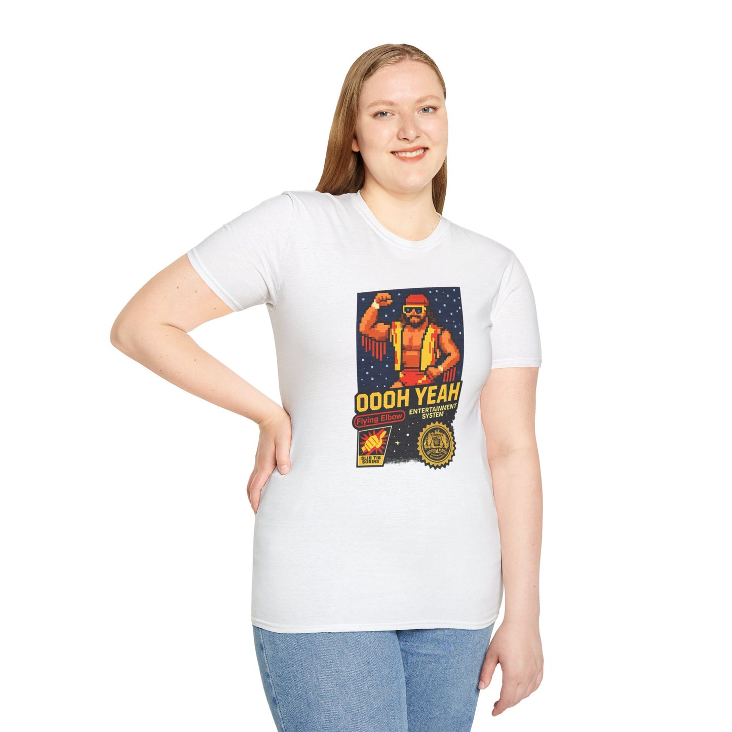 Retro Macho Man Pixel T-Shirt