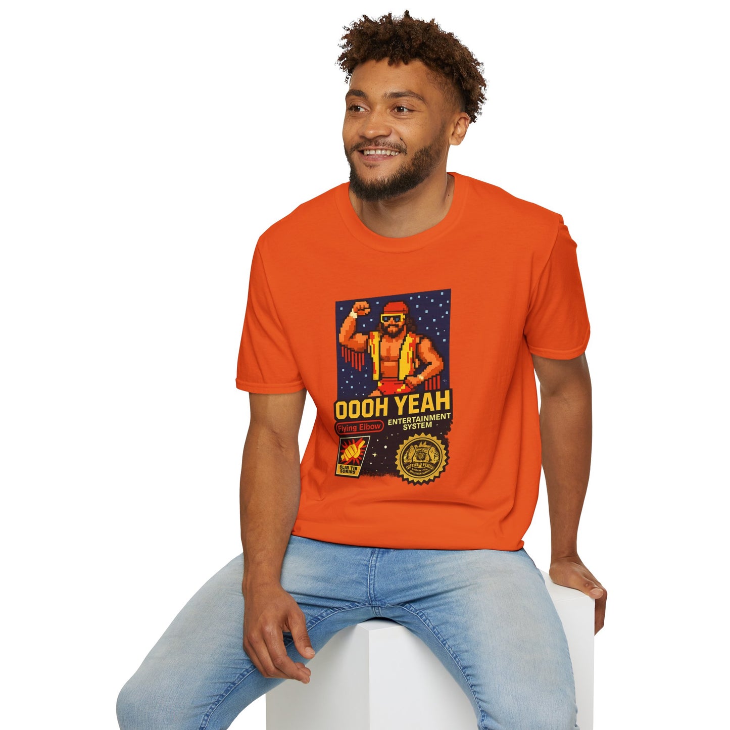 Retro Macho Man Pixel T-Shirt