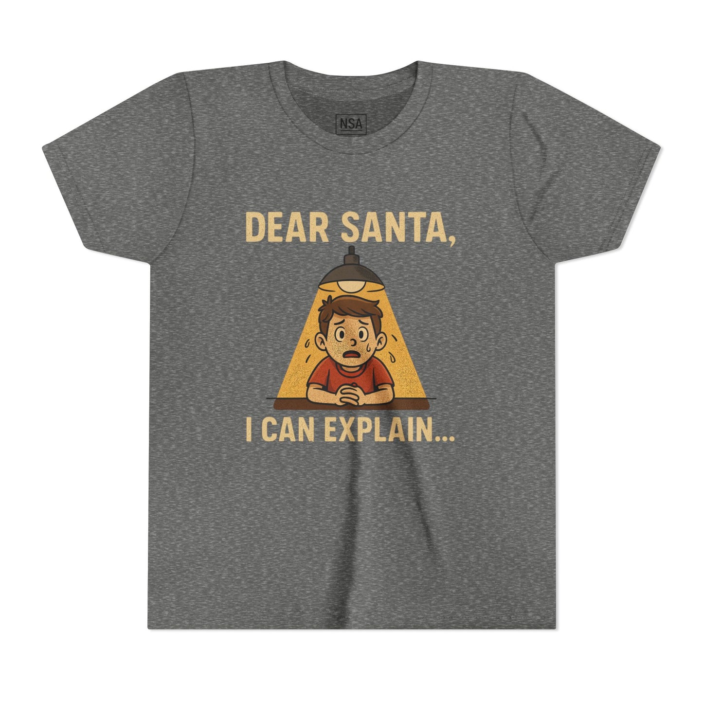 Youth Short Sleeve Tee - "Santa, I can Explain"