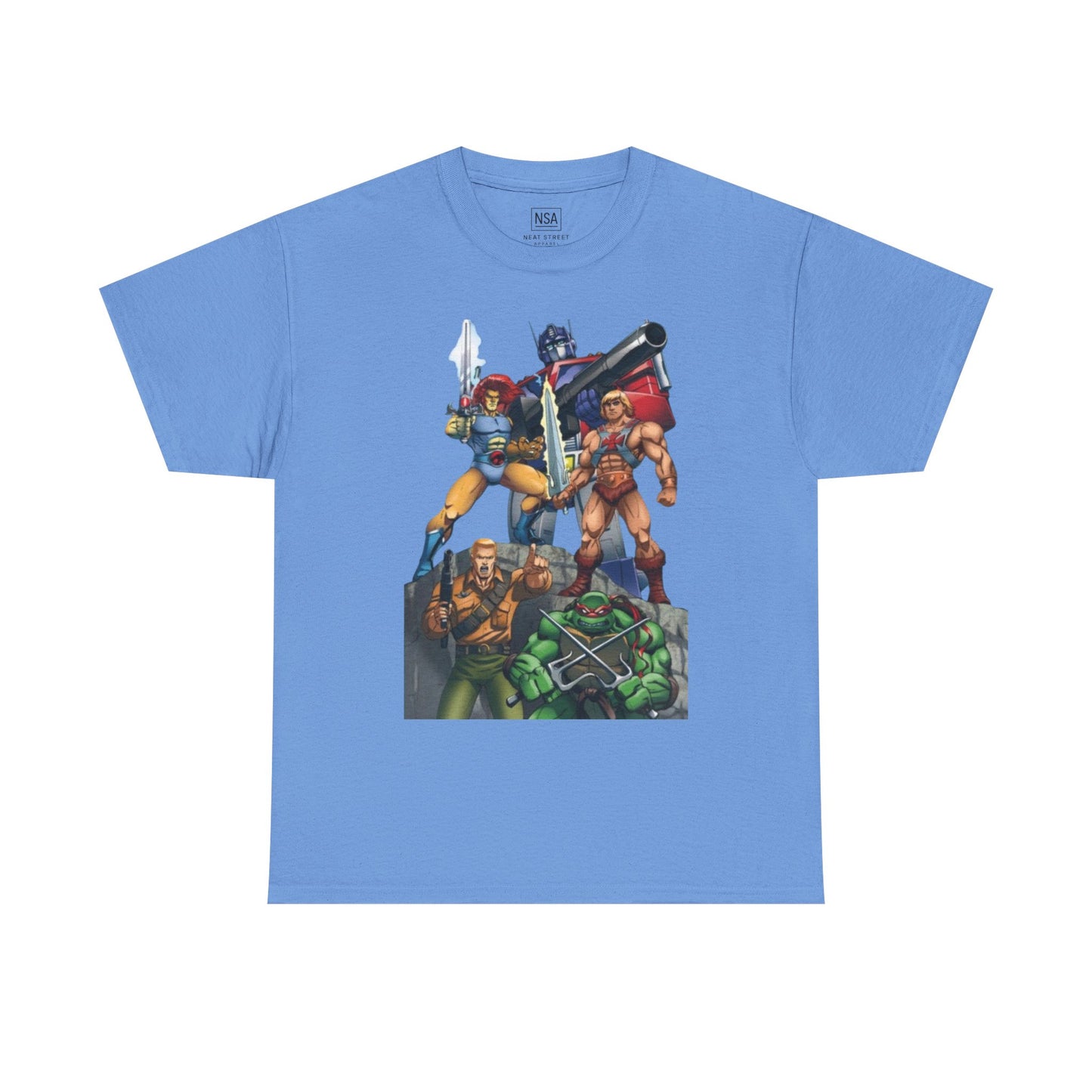 Vintage 80s Action Heroes Unisex Heavy Cotton Tee