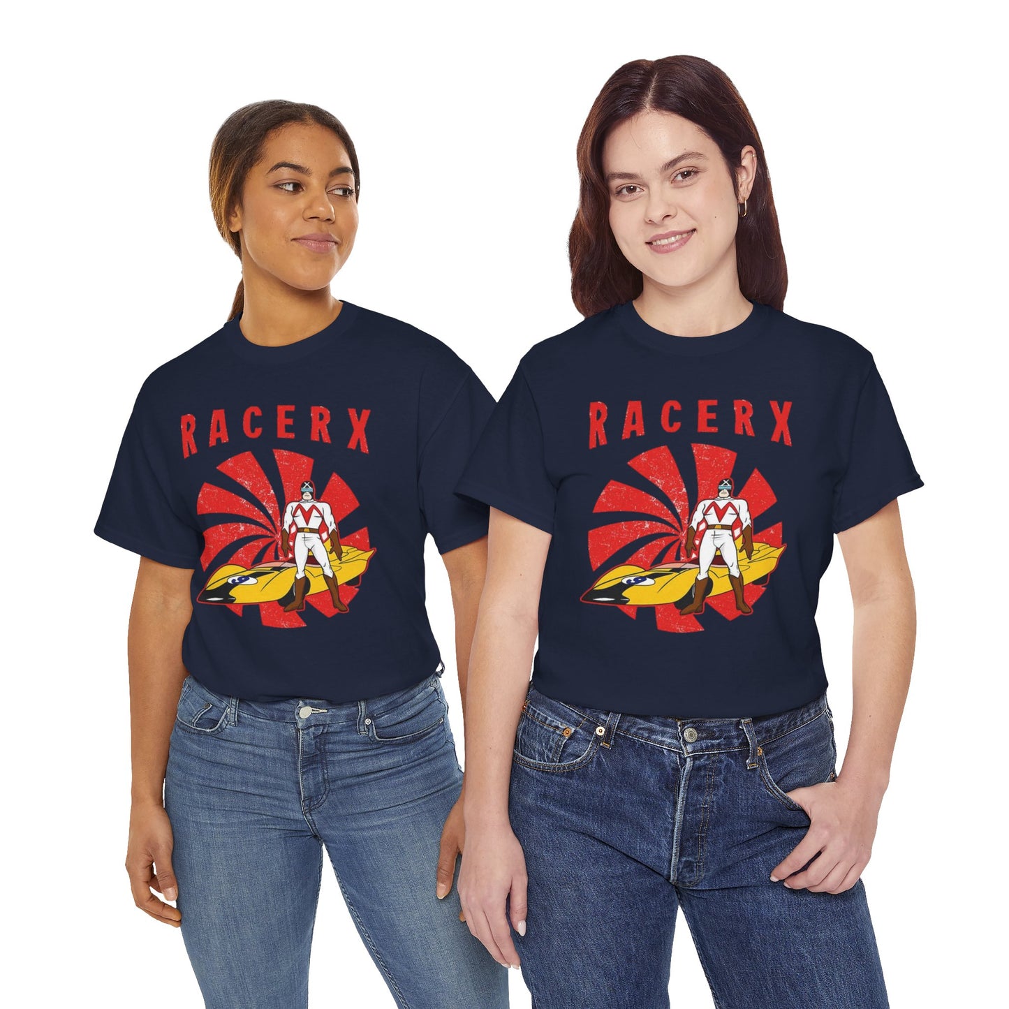 Retro Racerx Unisex Heavy Cotton Tee - Vintage Style Shirt