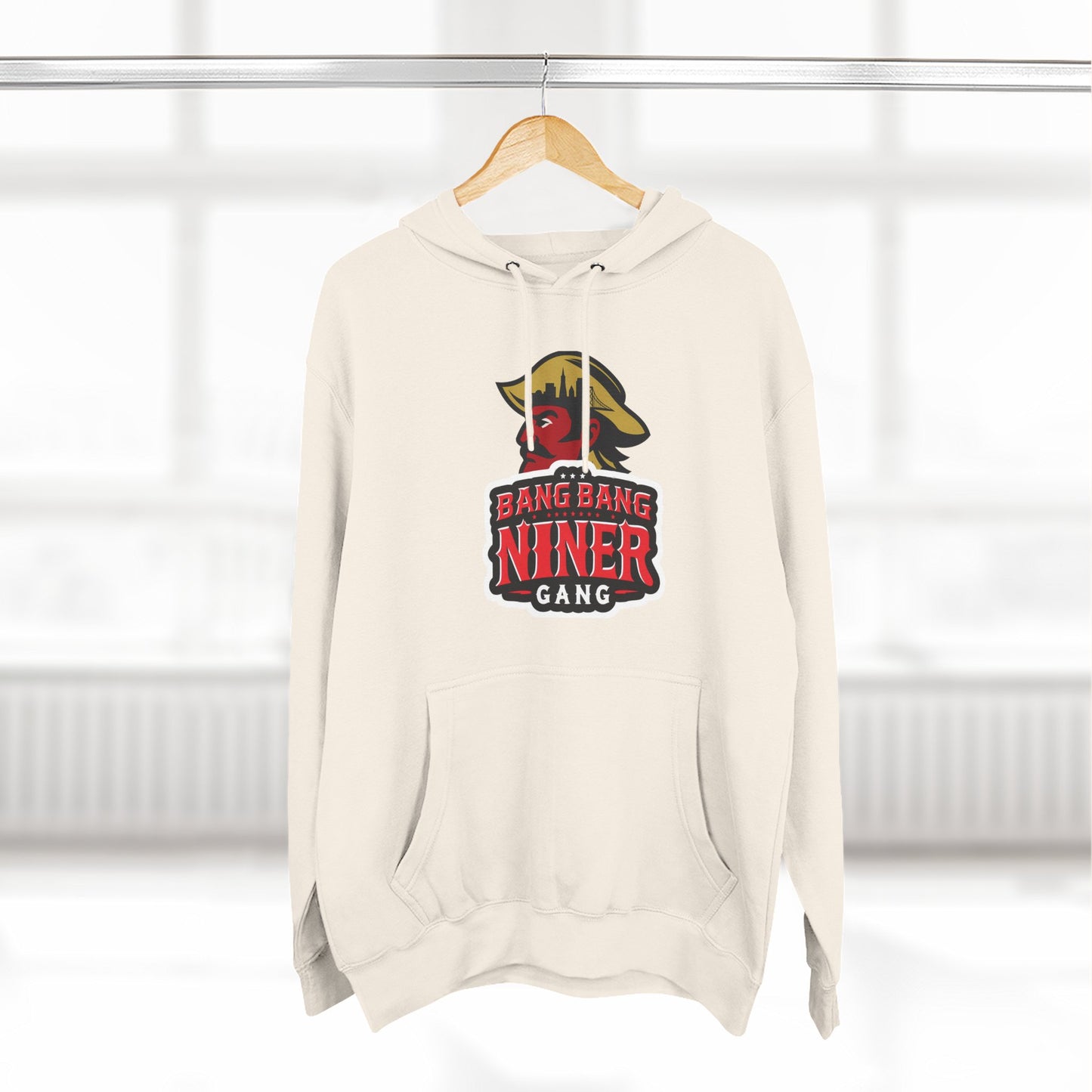 Niner Gang Logo Hoodie — 'Bang Bang Niner' Fleece Pullover