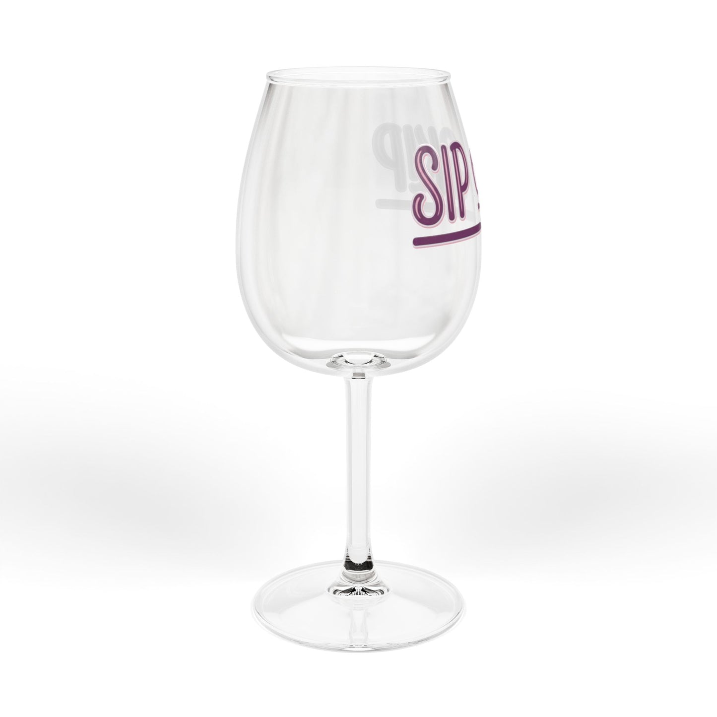 Sis Be FaReal "Sip or Skip" 12oz Stemmed Wine Glass