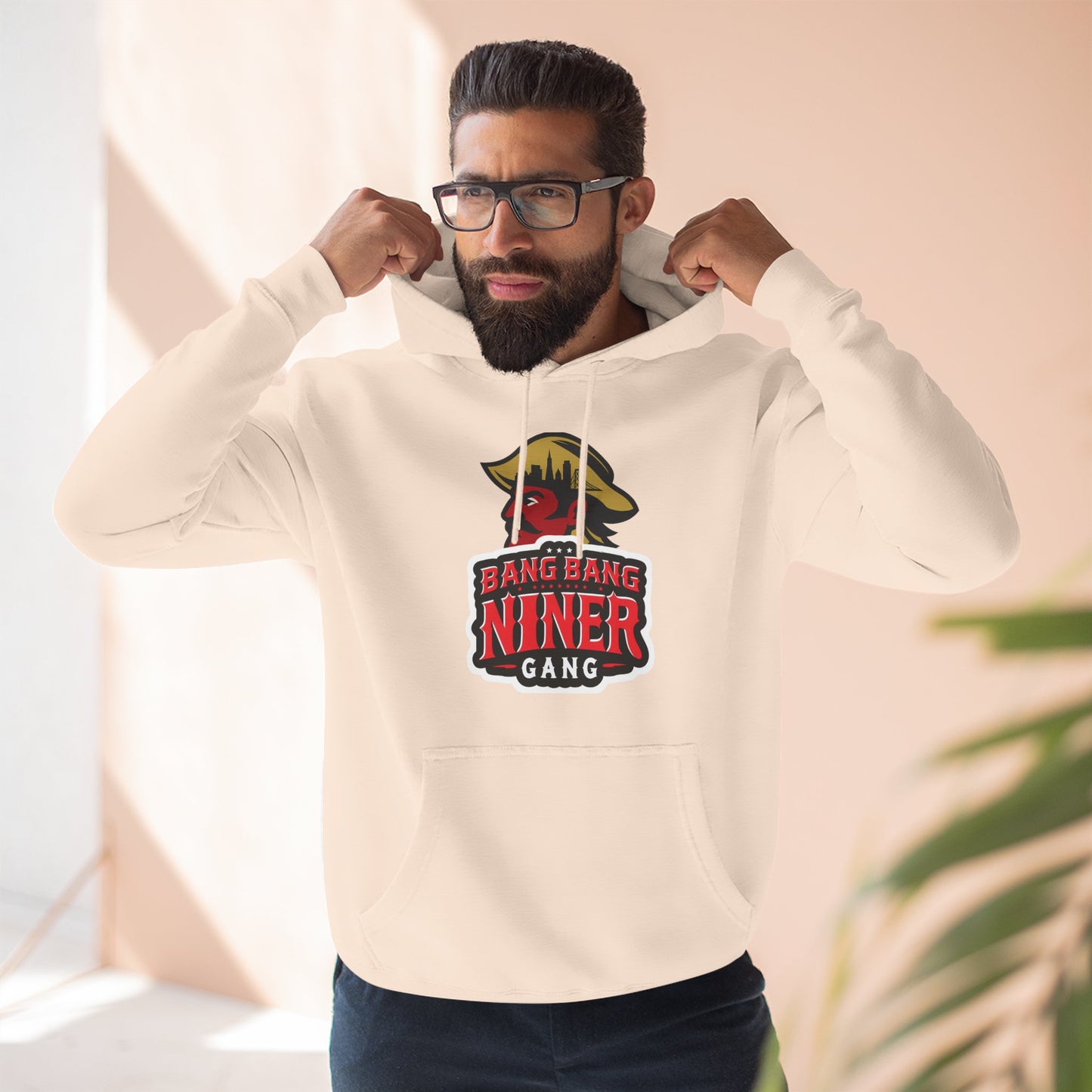 Niner Gang Logo Hoodie — 'Bang Bang Niner' Fleece Pullover