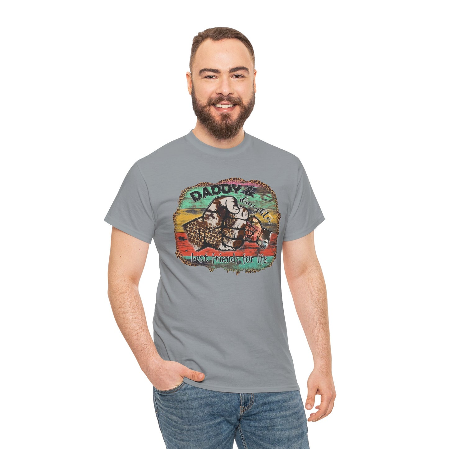 Rasta Retro Graphic Tee for Dads | Unisex Heavy Cotton T-Shirt
