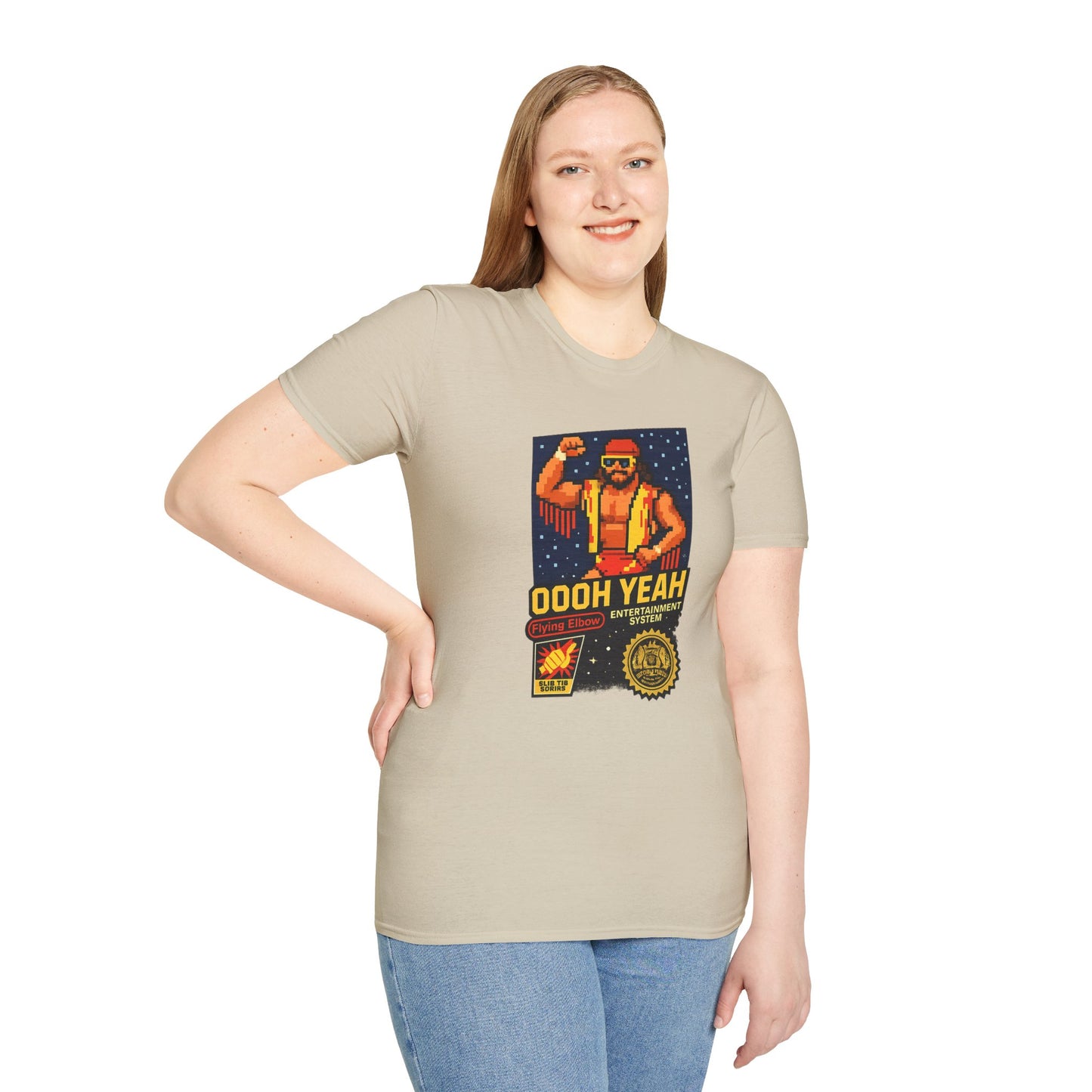 Retro Macho Man Pixel T-Shirt