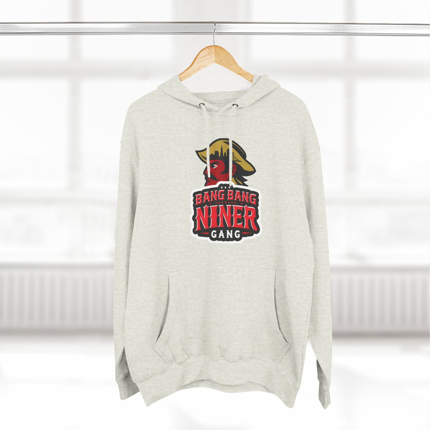 Niner Gang Logo Hoodie — 'Bang Bang Niner' Fleece Pullover