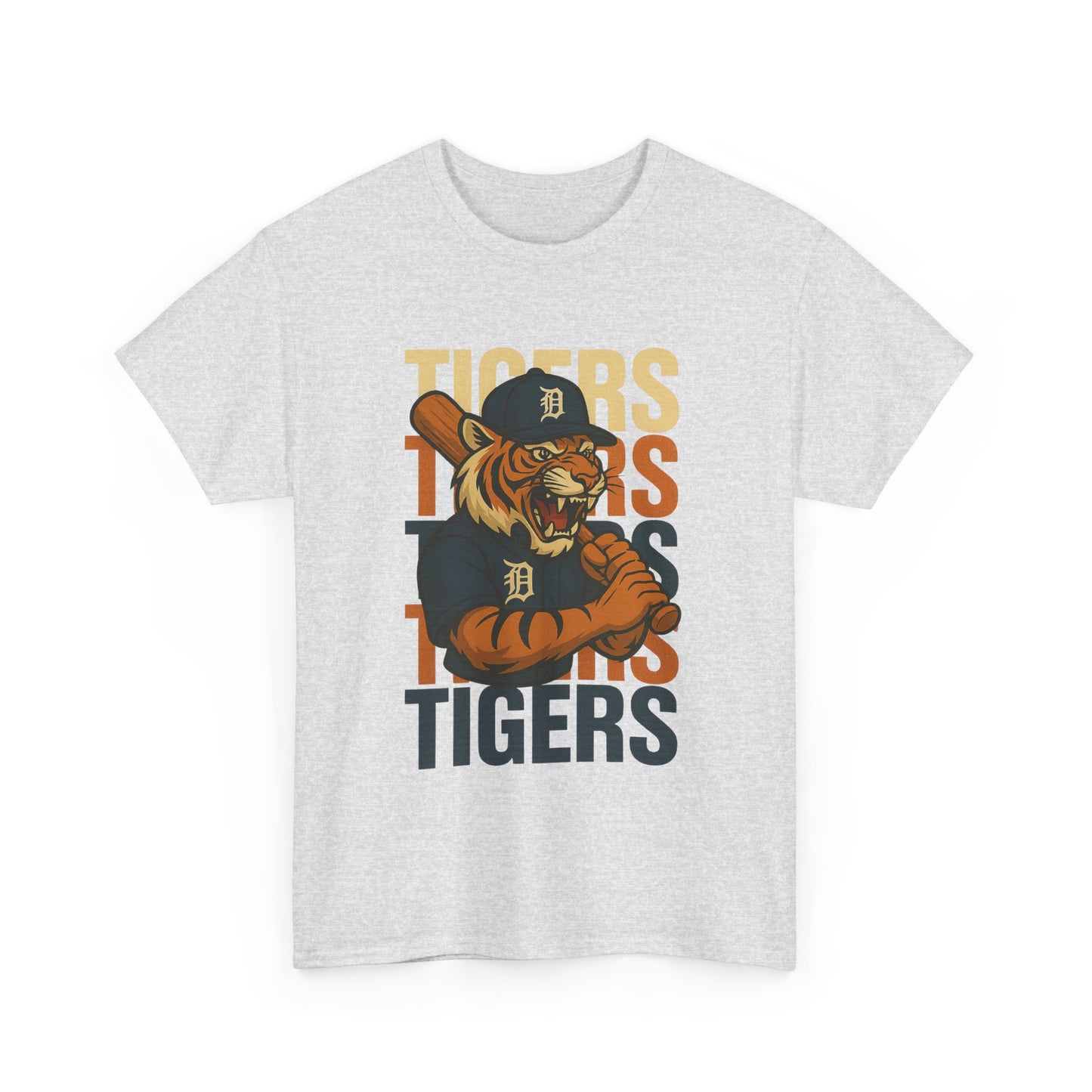 Vintage Tiger Graphic Unisex Heavy Cotton Tee - Perfect for Sports Fans