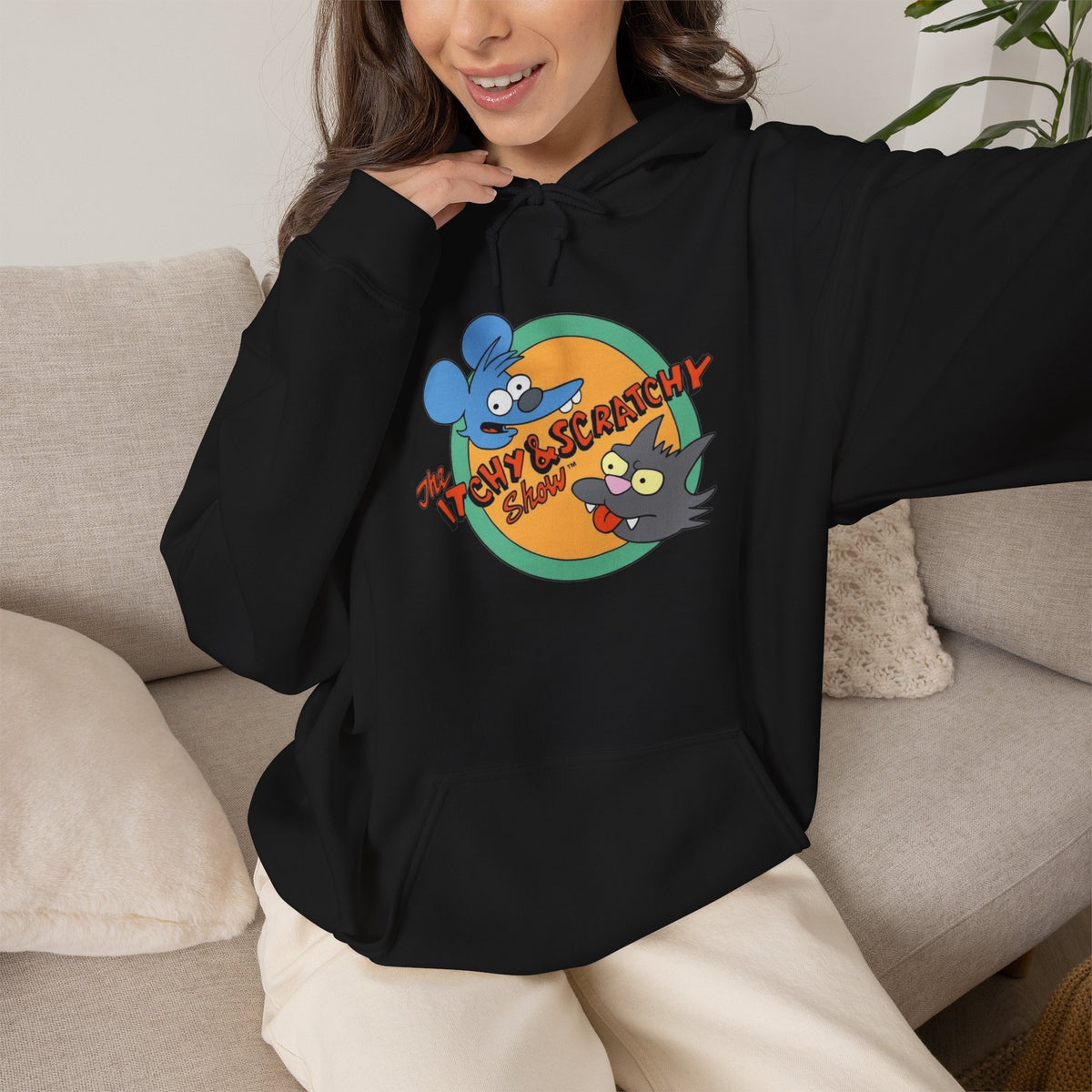 itchy & Scratchy Show - Graphic Pullover Hoodie