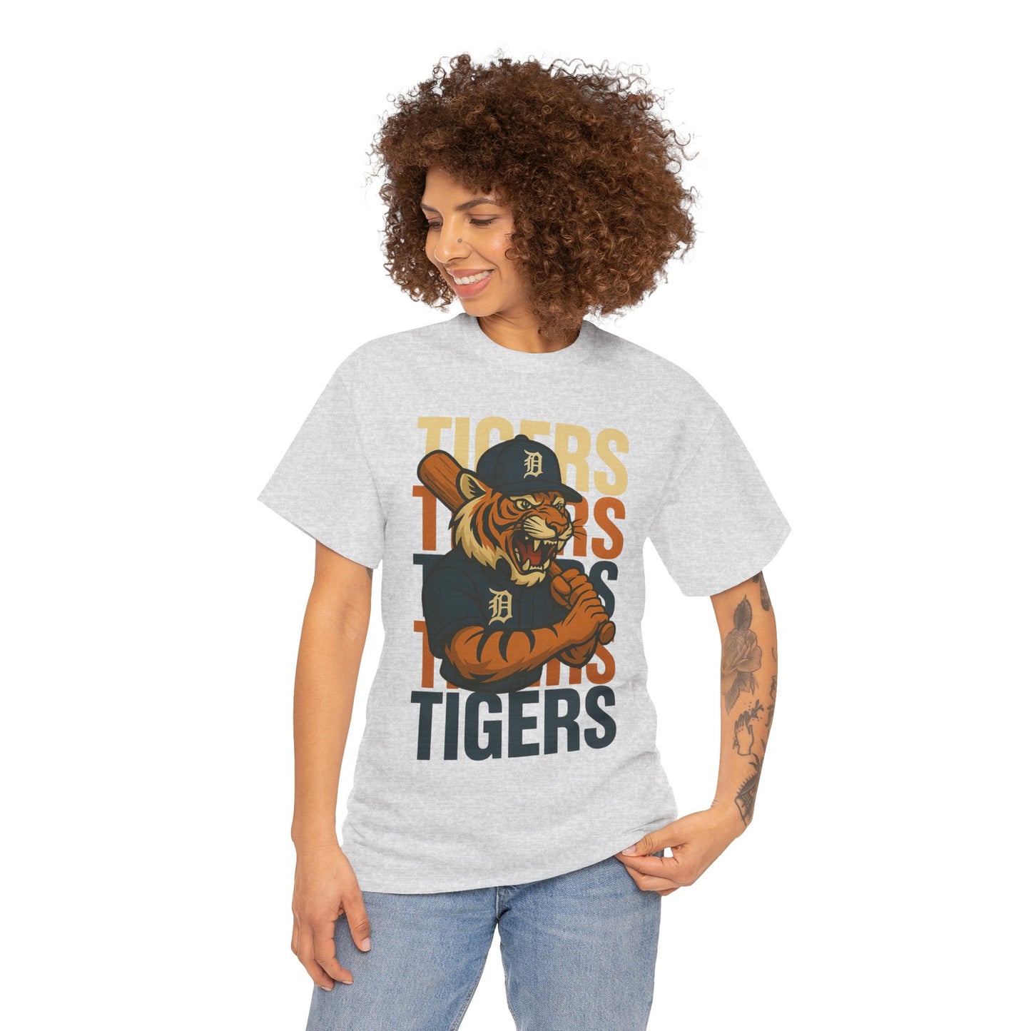 Vintage Tigers Graphic Unisex Heavy Cotton Tee