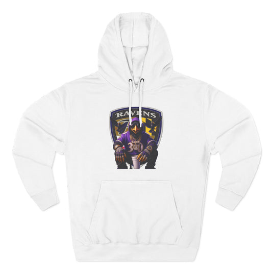Ravens Three-Panel Fleece Hoodie