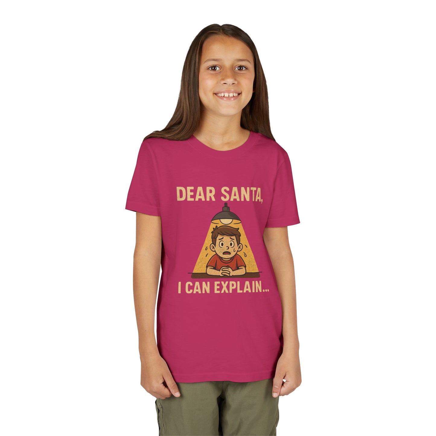 Youth Short Sleeve Tee - "Santa, I can Explain"