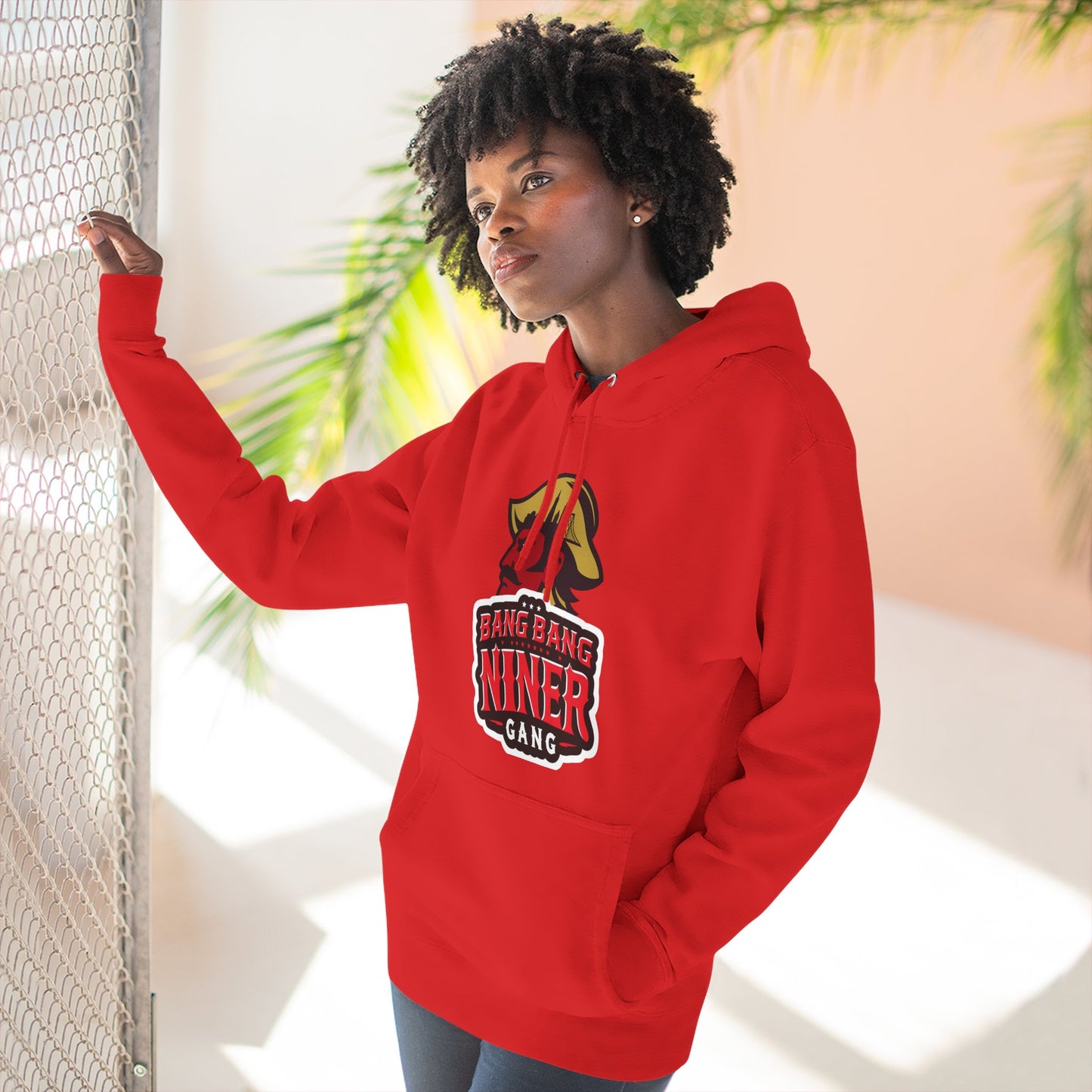 Niner Gang Logo Hoodie — 'Bang Bang Niner' Fleece Pullover