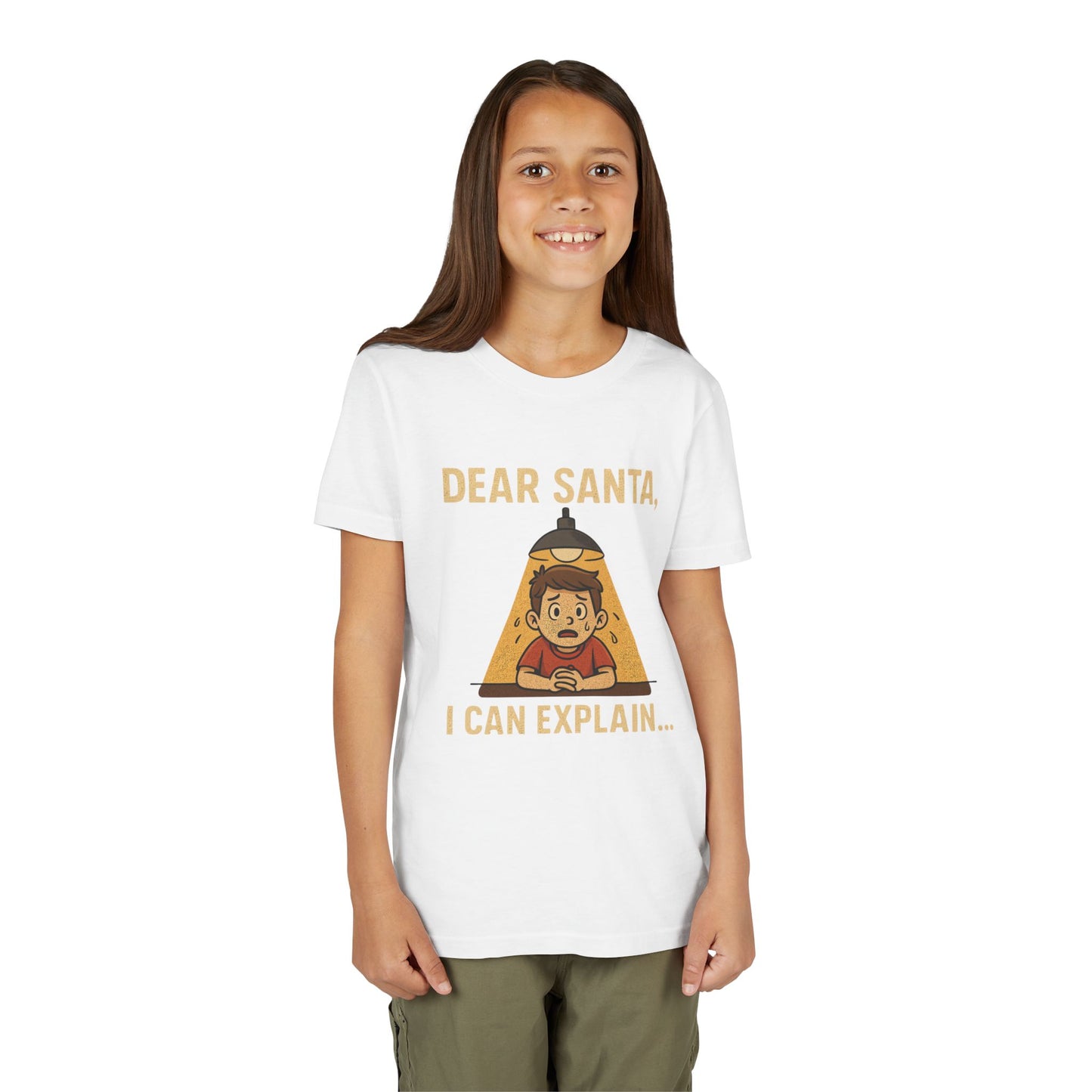 Youth Short Sleeve Tee - "Santa, I can Explain"