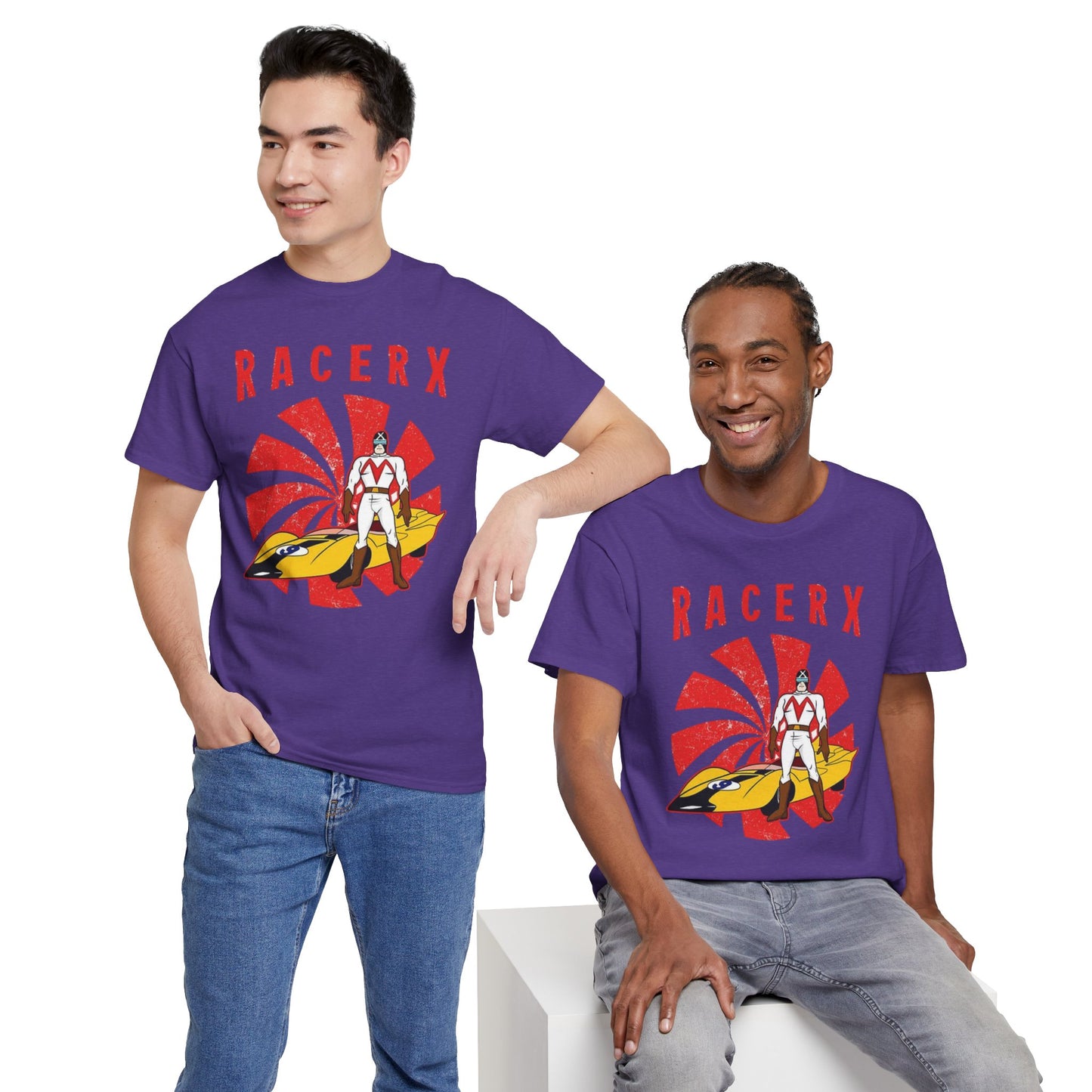 Retro Racerx Unisex Heavy Cotton Tee - Vintage Style Shirt