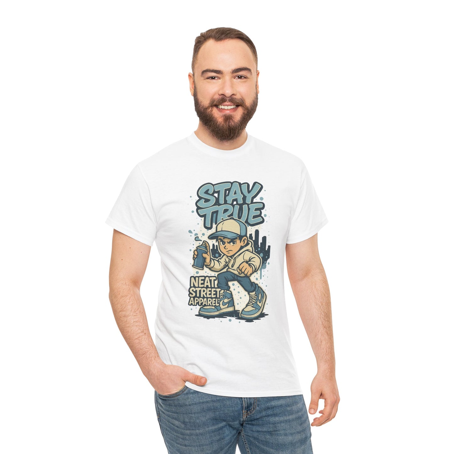 Stay True Unisex Heavy Cotton Tee - Streetwear Style Shirt for Casual Vibes