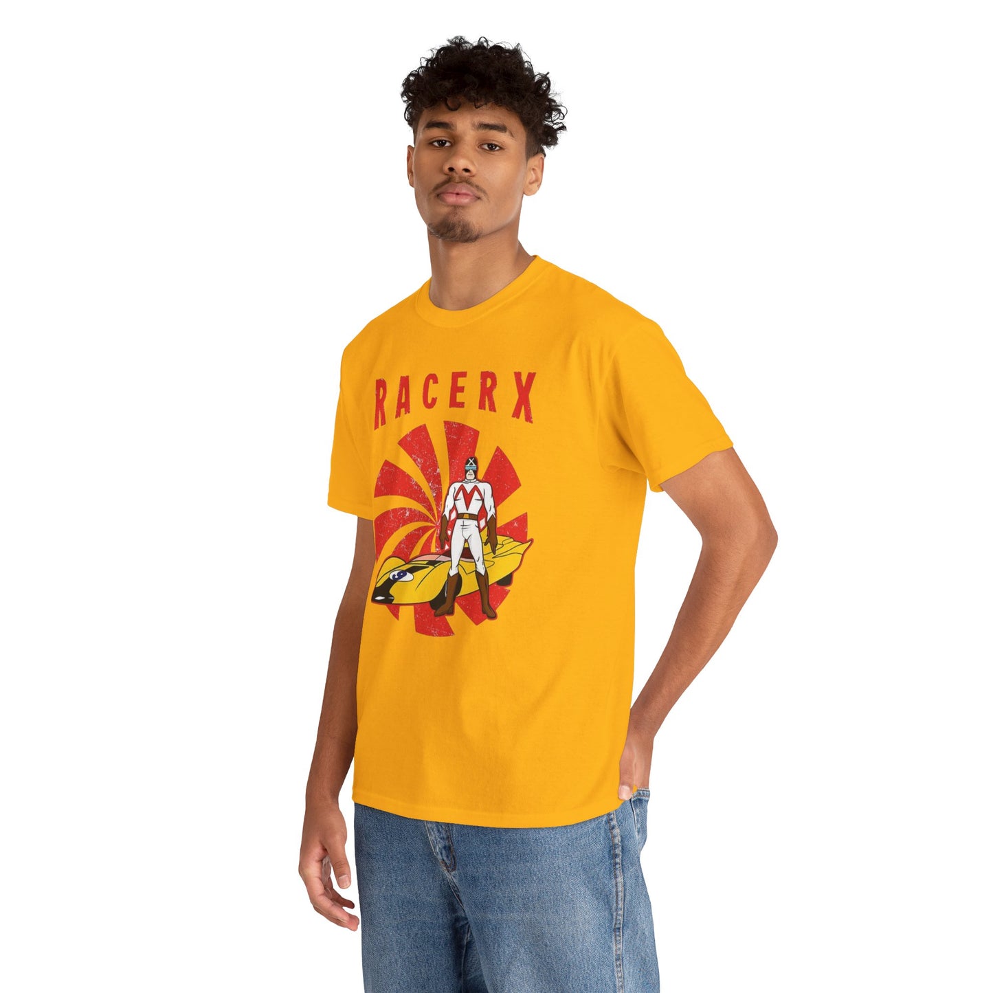 Retro Racerx Unisex Heavy Cotton Tee - Vintage Style Shirt
