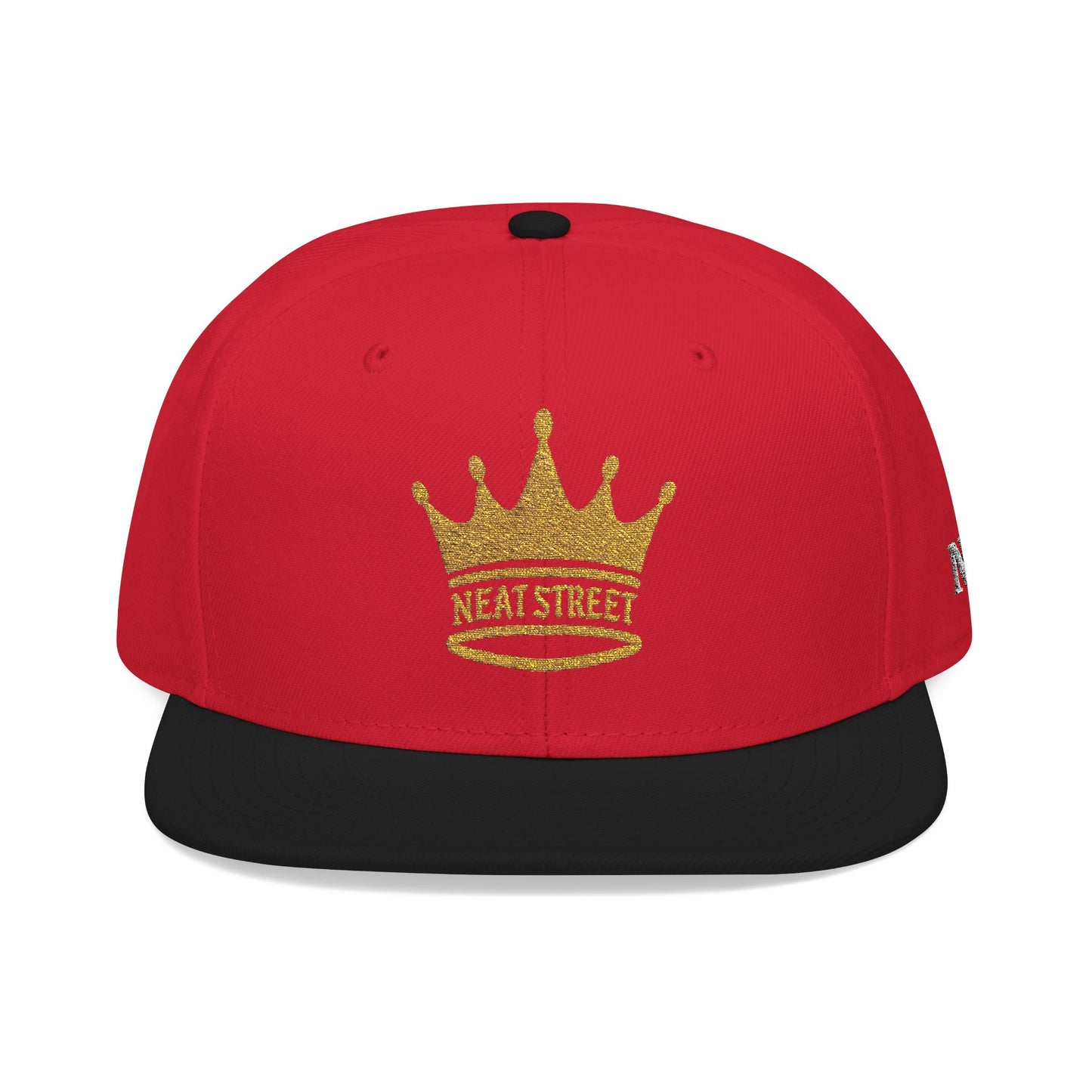 Neat Street Crown Snapback Hat - Embroidered Casual Cap for Streetwear Enthusiasts