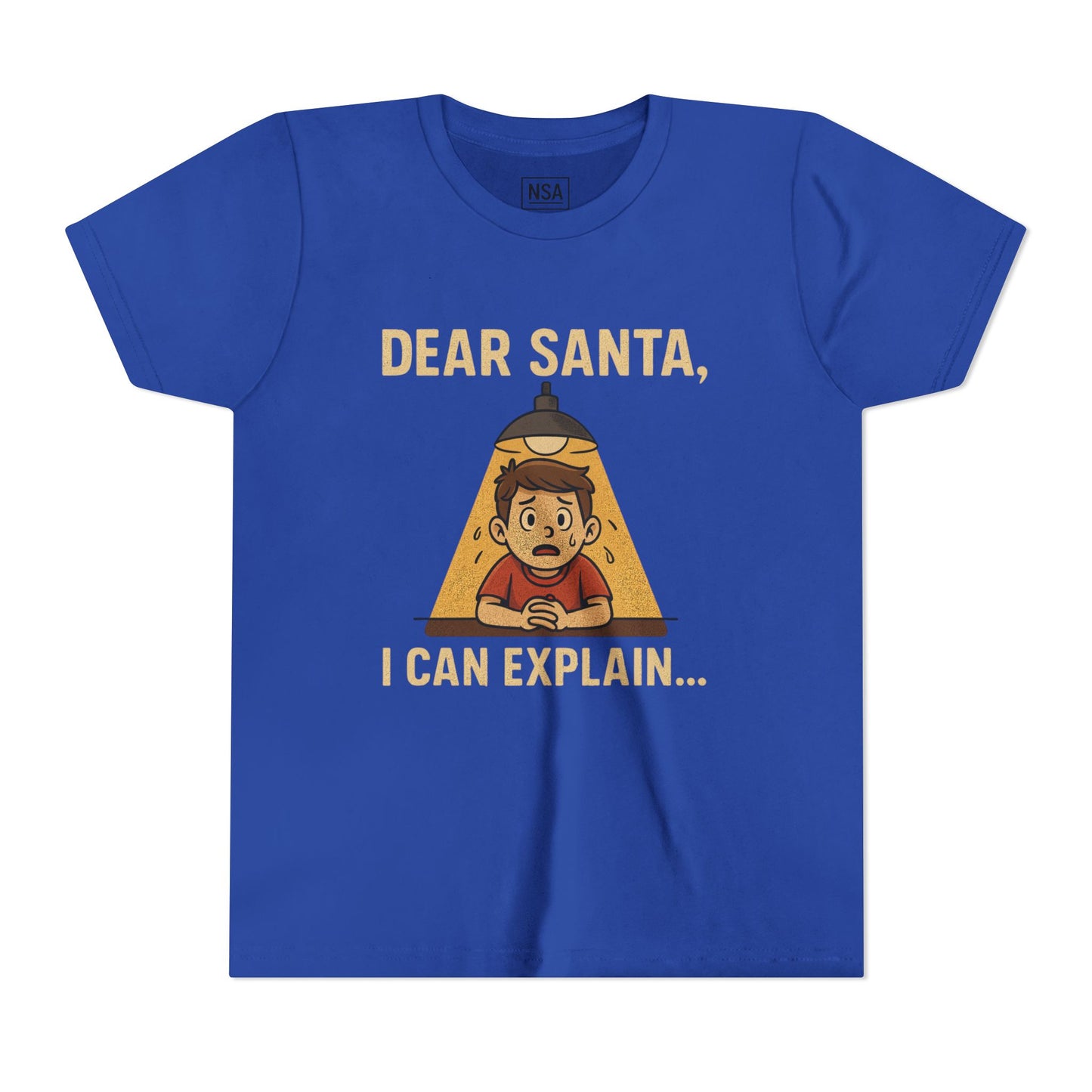Youth Short Sleeve Tee - "Santa, I can Explain"