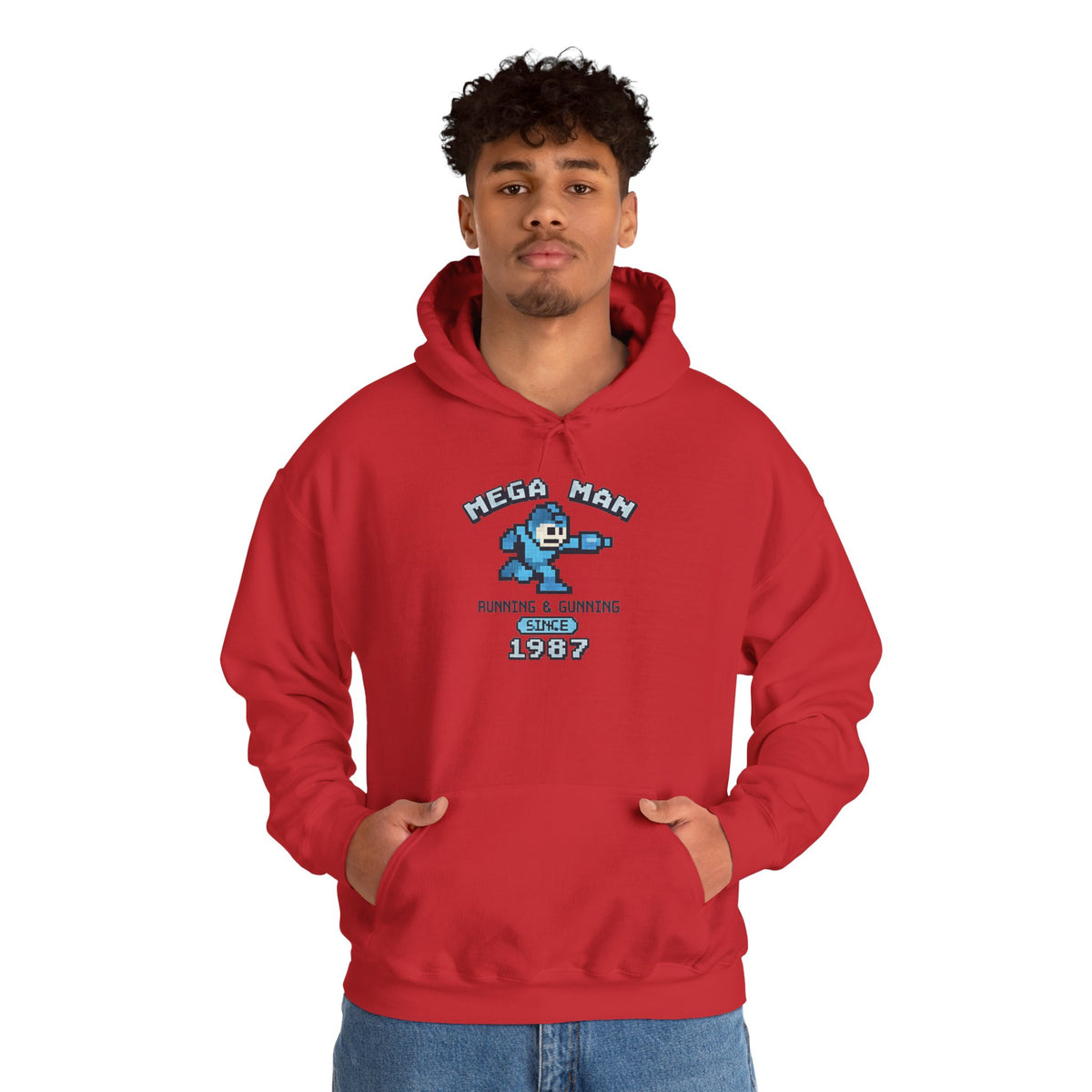 Mega Man 1987 Hoodie - Retro Gaming Pullover
