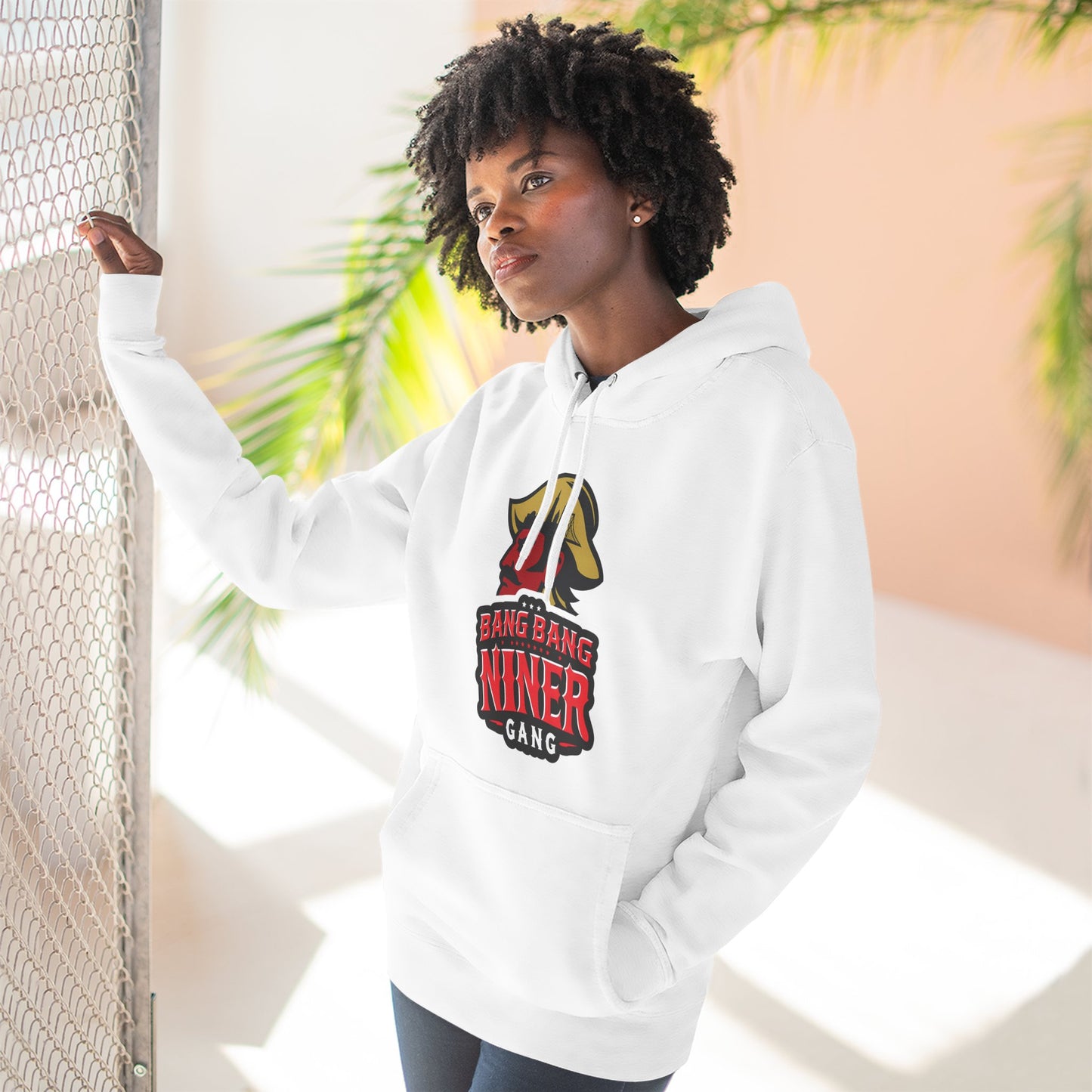 Niner Gang Logo Hoodie — 'Bang Bang Niner' Fleece Pullover