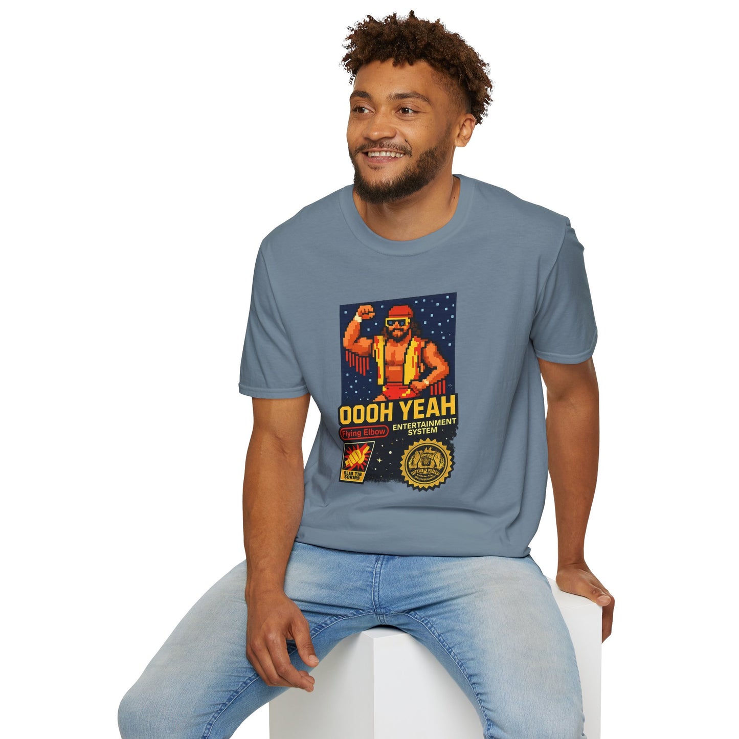 Retro Macho Man Pixel T-Shirt